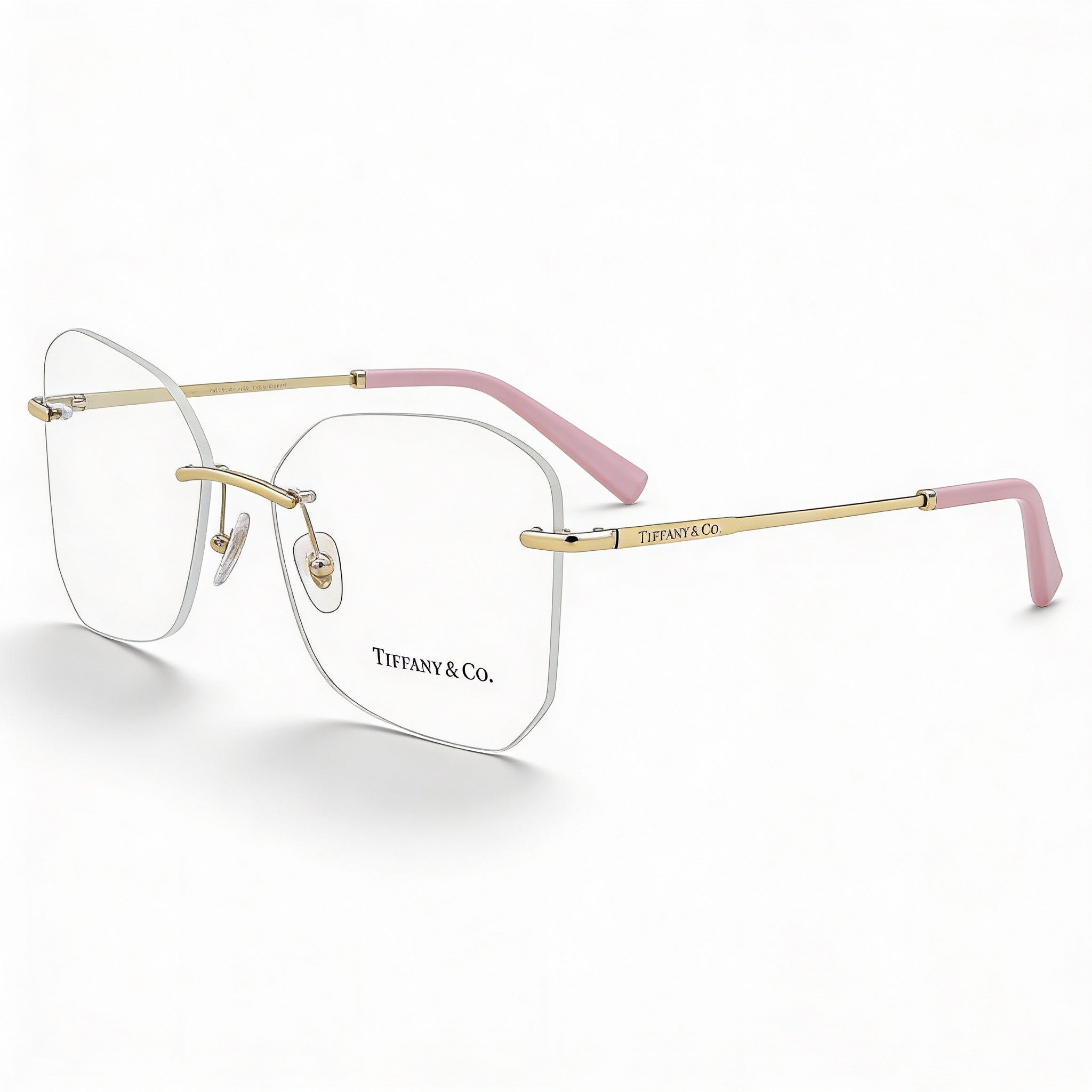 Gafas de sol Tiffany &amp; Co. Tf 1150 para mujer, montura metálica dorada pálida, sin montura óptica, 55-15-140 milímetros, Photo 1