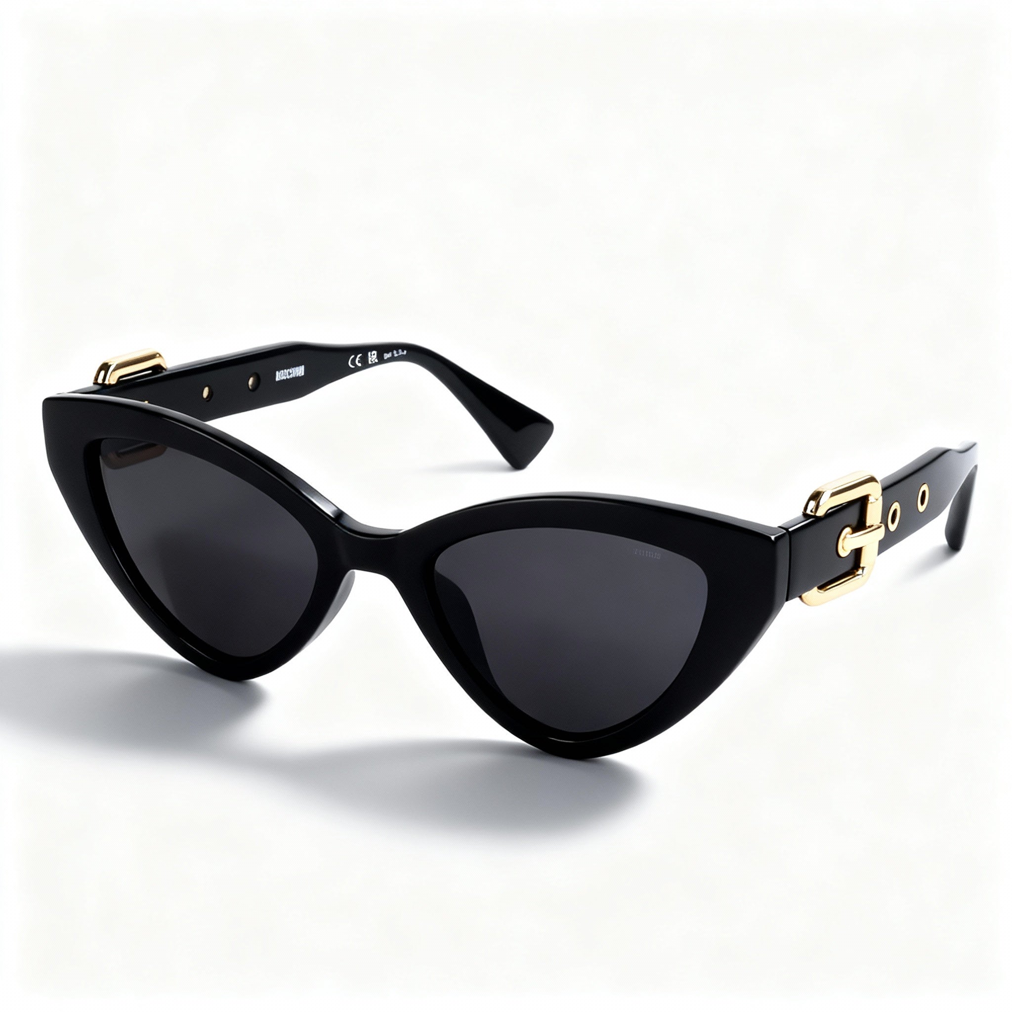 Gafas de sol Moschino MOS142/S para mujer, estilo ojo de gato, montura completa, de plástico negro, no polarizadas, 100 % UV, 51 mm, Photo 1