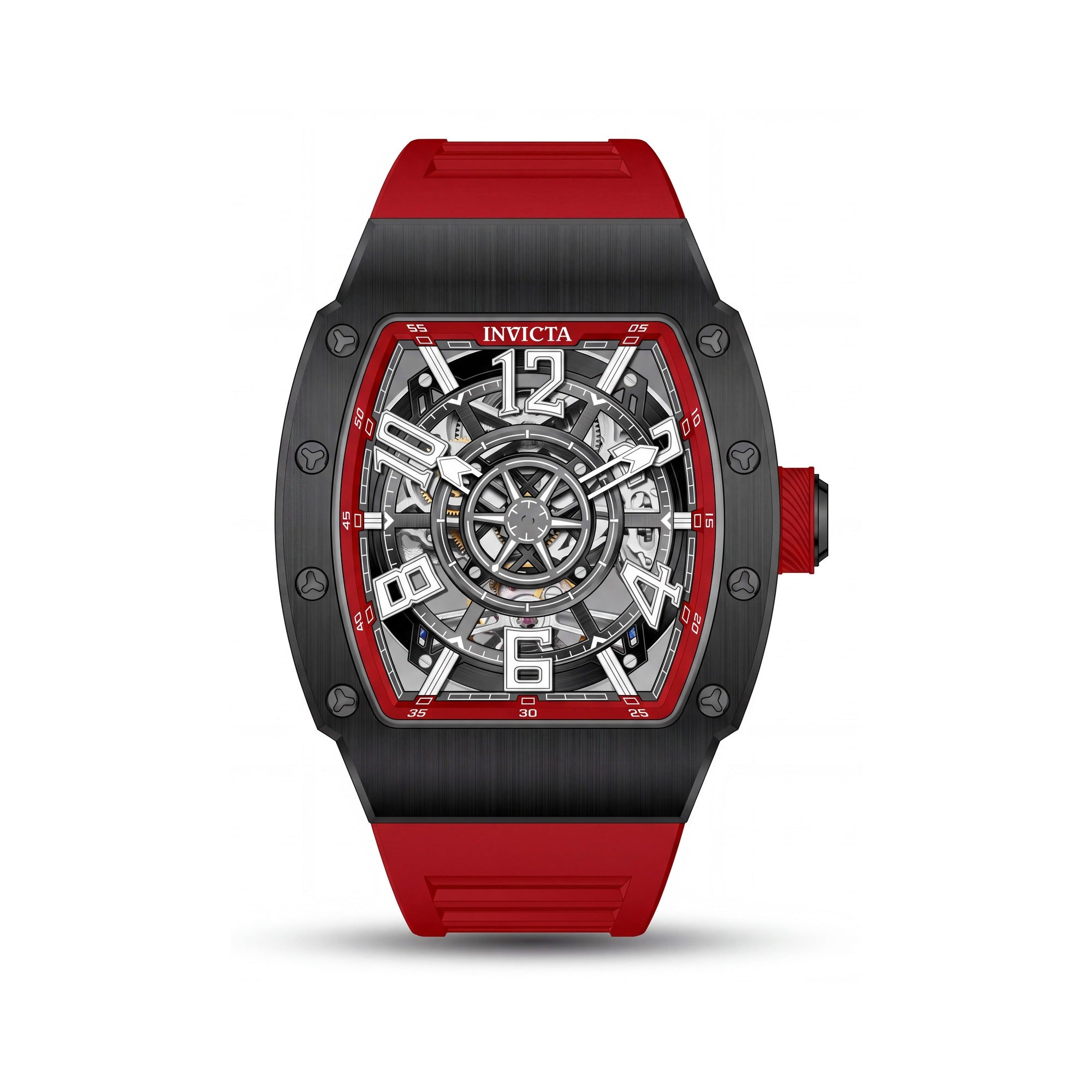 Invicta S1 Rally 69514 Men's Automatic Water Resistant 43mm Carbon Fiber Case Black Dial Silicone Strap Watch, Photo 1
