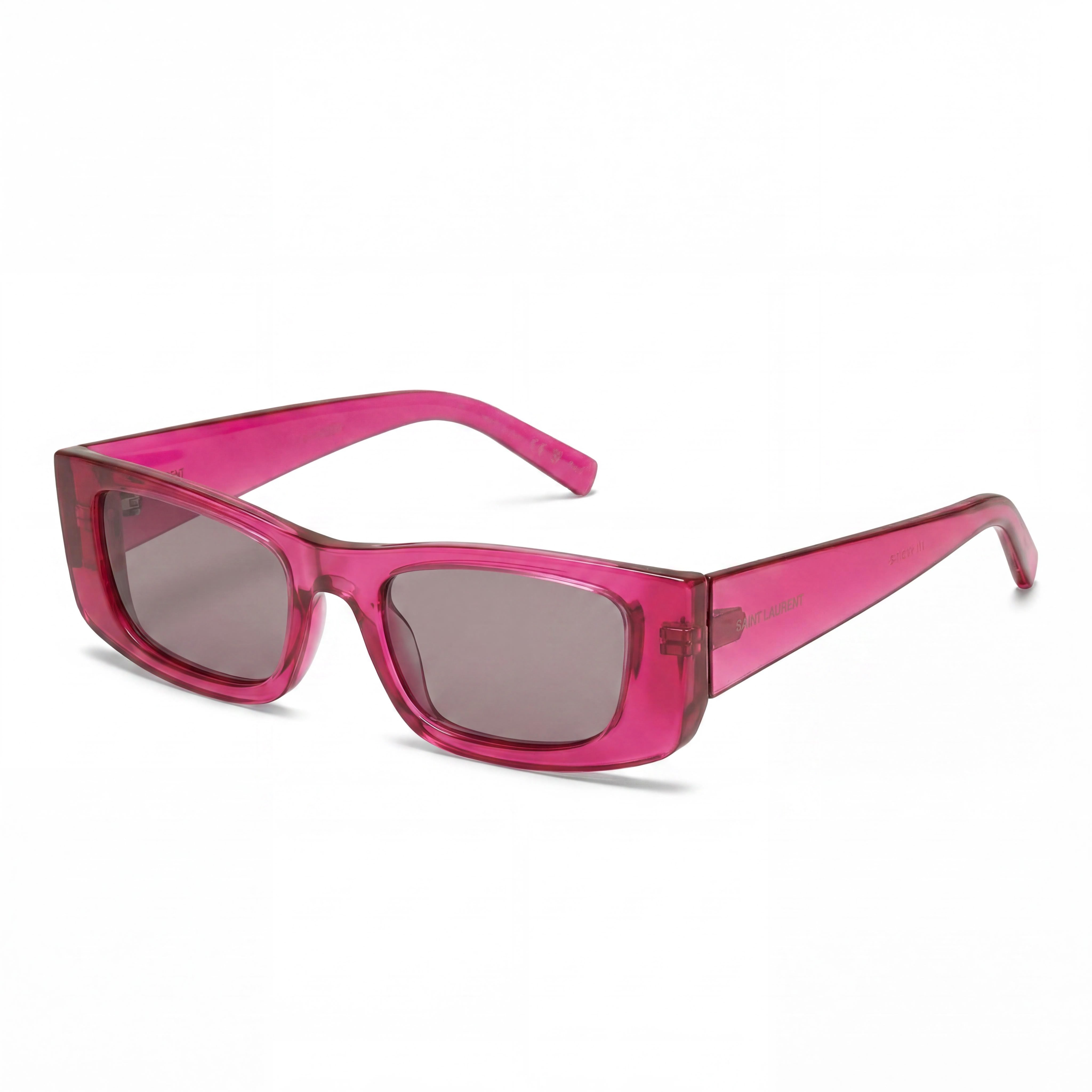 Gafas de sol unisex Yves Saint Laurent SL 553-003 con montura de inyección rosa violeta y efecto ojo de gato UV de 52 mm, Photo 1