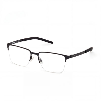 Montura de gafas Harley-Davidson rectangular de metal para hombre, negro mate, lentes de 54 mm, puente de 17 mm, patillas de 145 mm