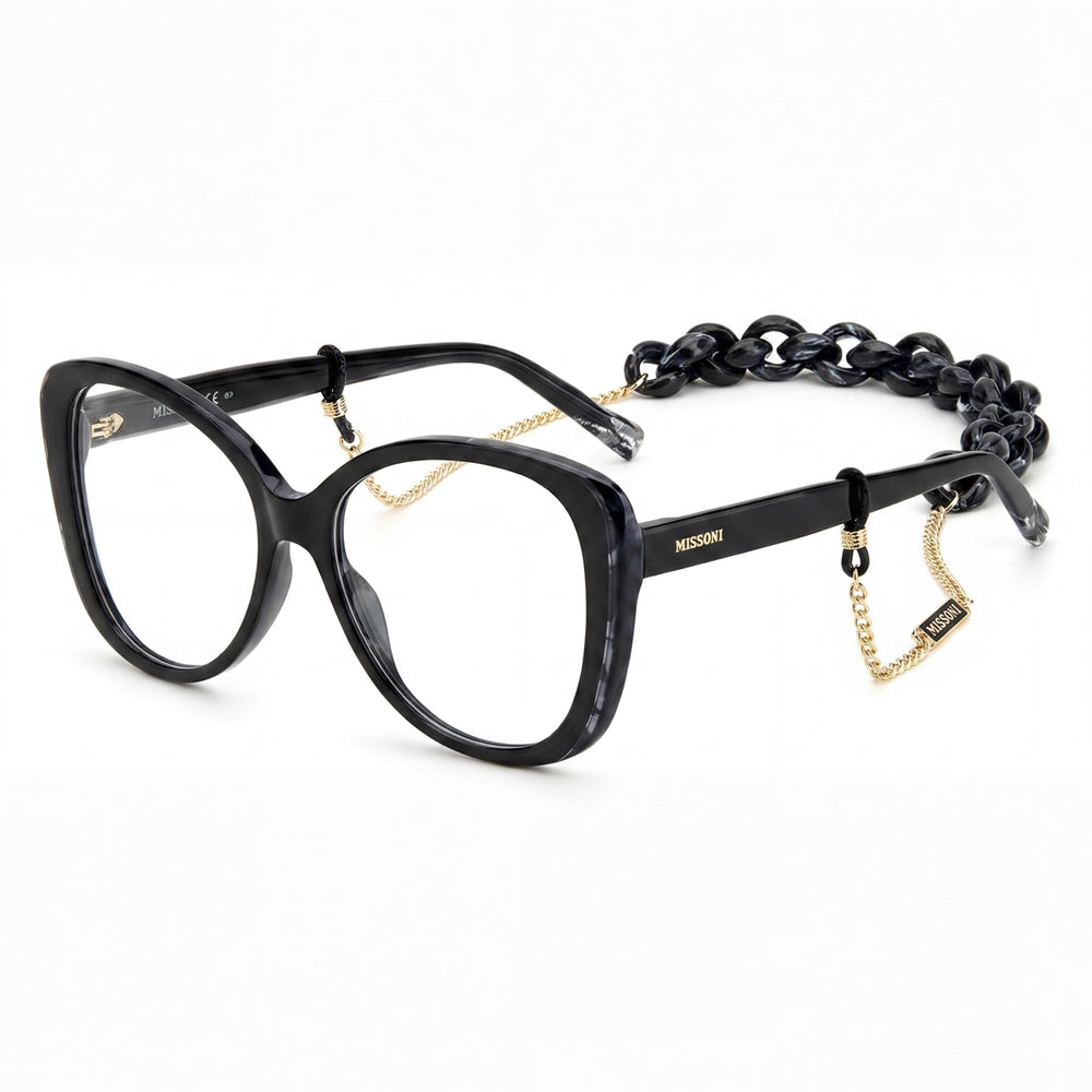Missoni Women's Mis 0093/N Acetate Eyewear, featuring a Grey Black Horn frame and 56mm lens width