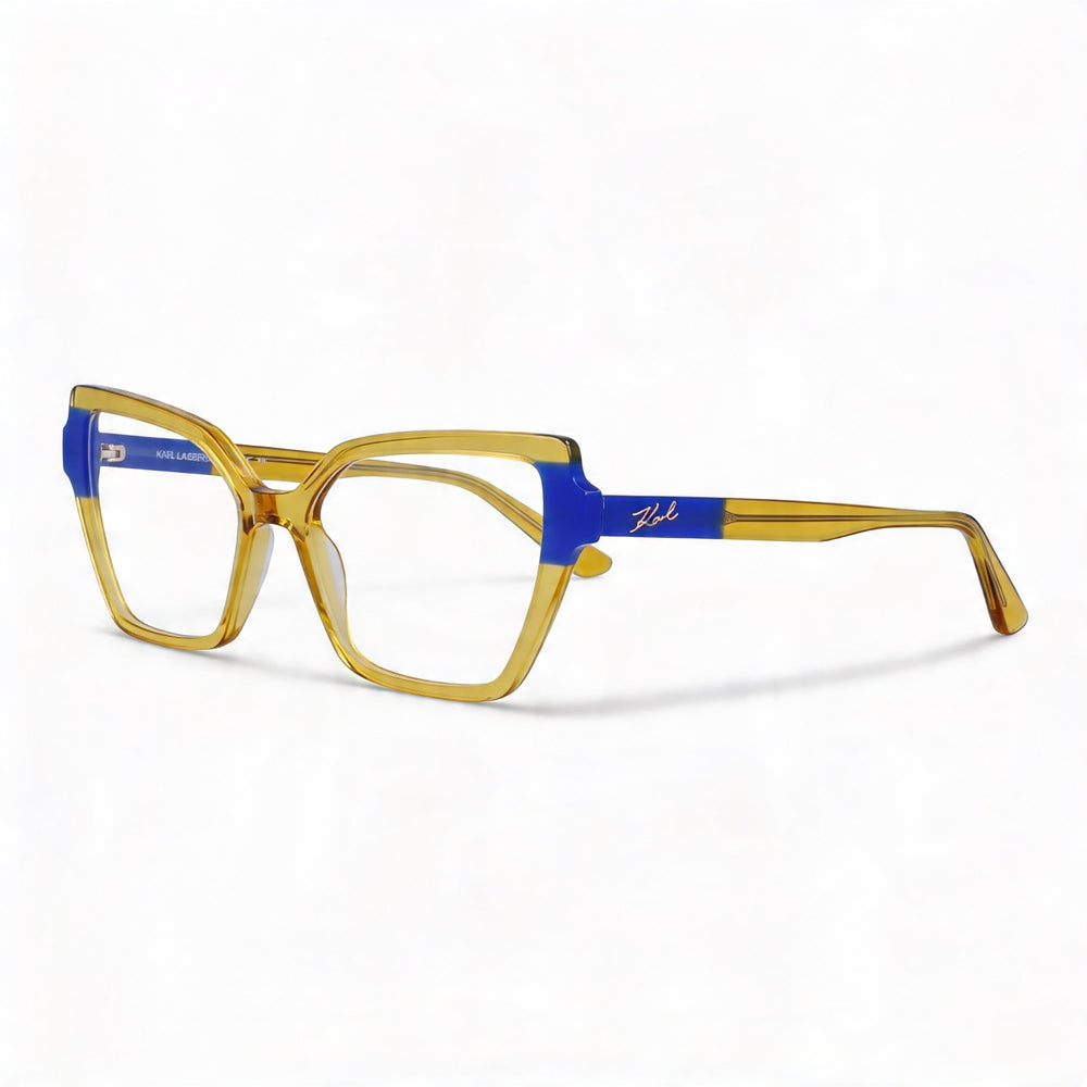 KARL LAGERFELD Modern Women's Acetate Sunglasses Caramel Blue 53mm