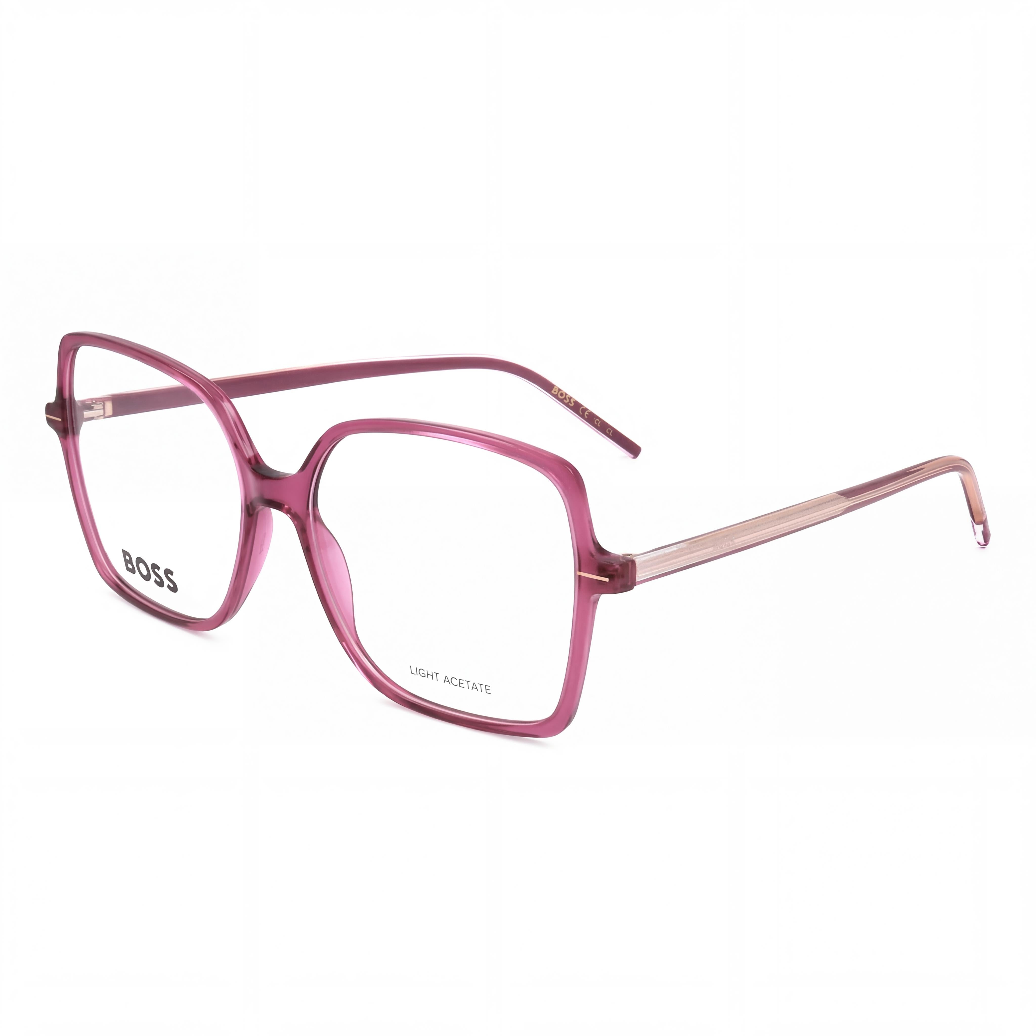 Gafas Hugo Boss Casual para mujer con montura de acetato ligero y lentes transparentes no polarizadas 55-15-140 mm, Photo 1