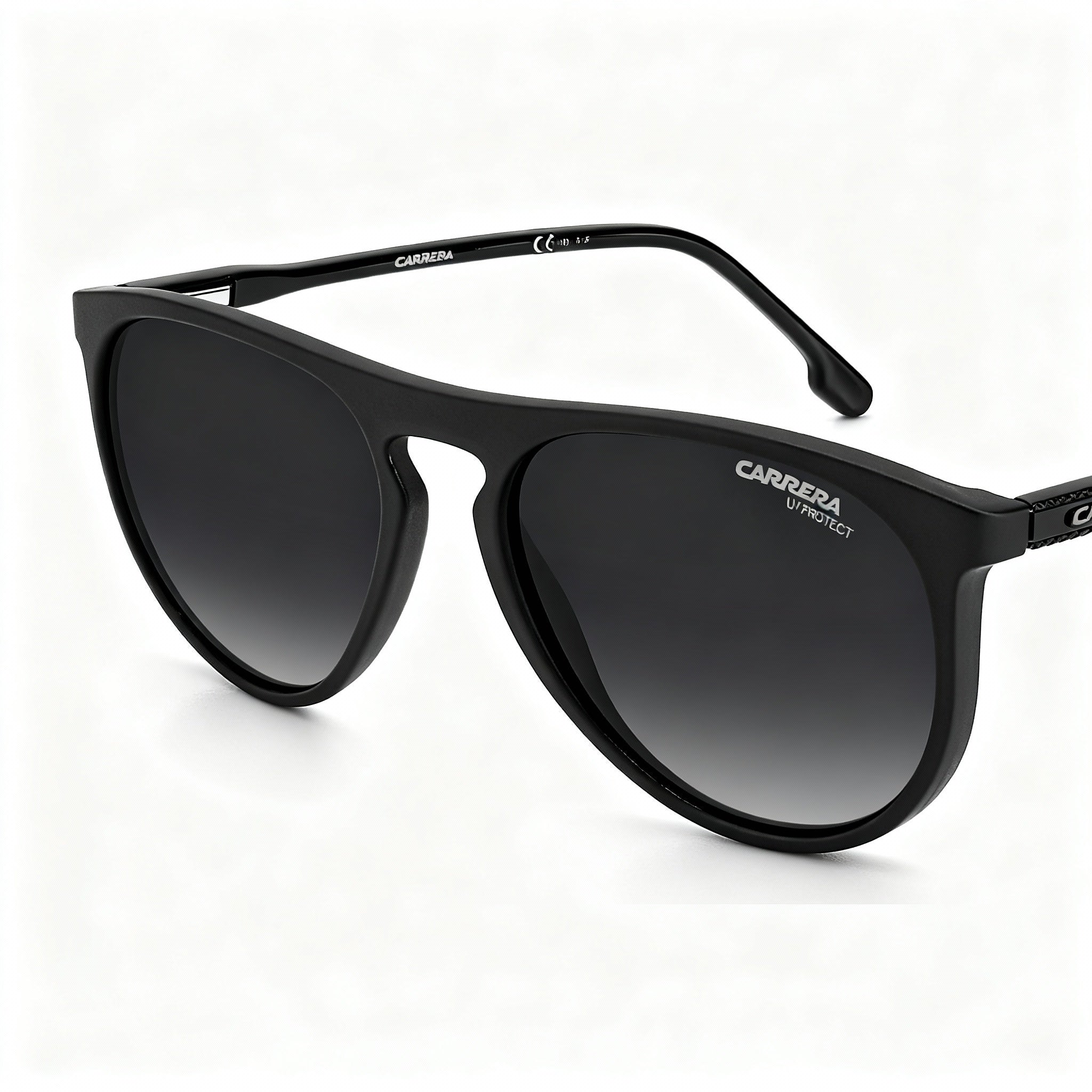 Carrera Classic Unisex Sunglasses - Matte Black Polyamide, Grey Gradient Polycarbonate Lenses, UV Protection, 57mm