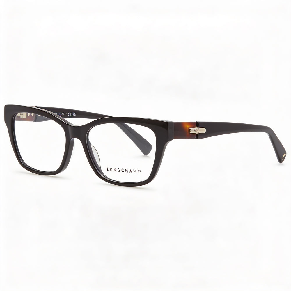 Longchamp Casual LO2697 Women's Black Propionate Frame Polycarbonate Lens Prescription-Ready Eyeglasses 53mm