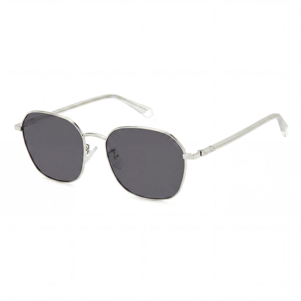 Polaroid Casual Women's Palladium Stainless Steel Polarized Grey Sunglasses 57mm