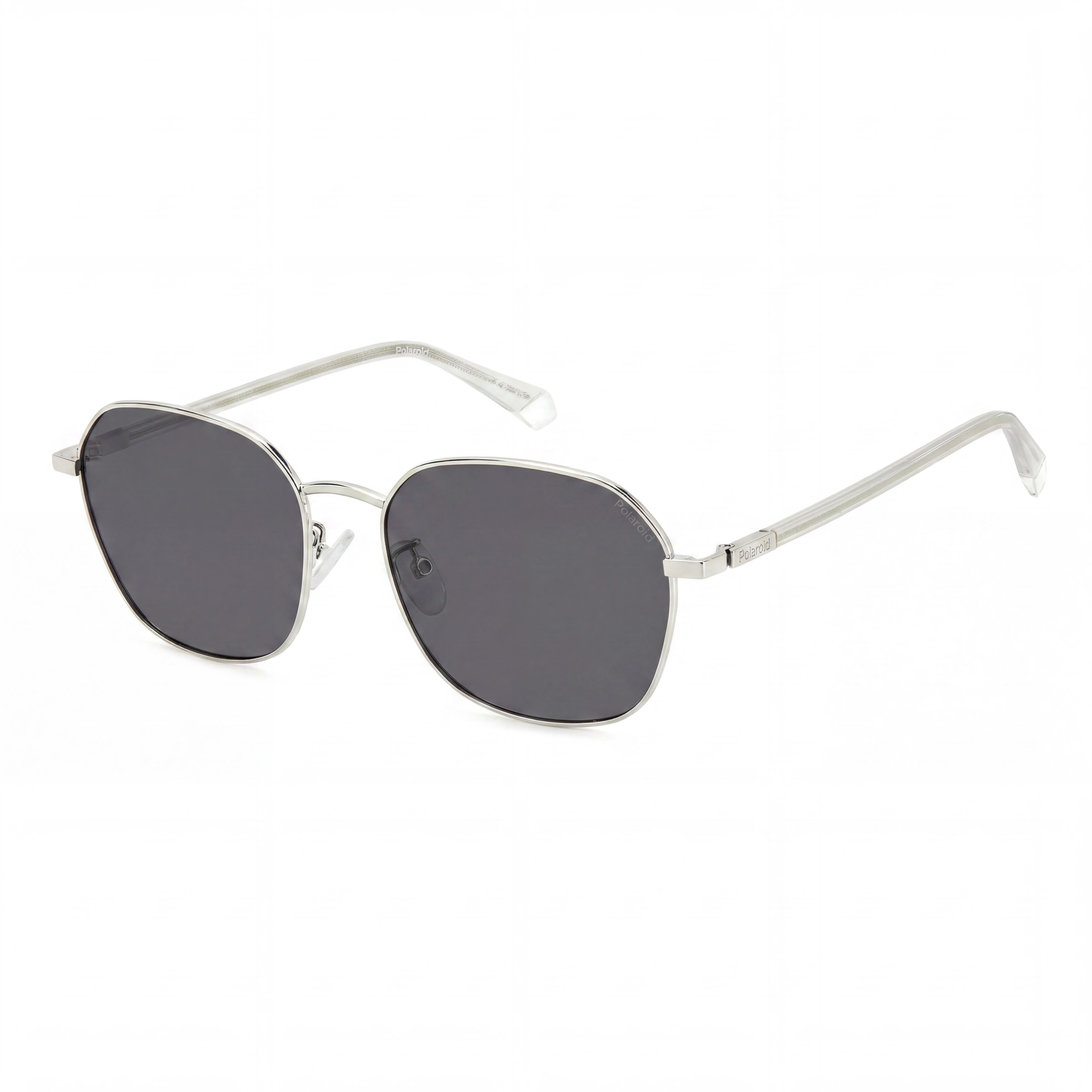 Polaroid Casual Women's Palladium Stainless Steel Polarized Grey Sunglasses 57mm, Photo 1