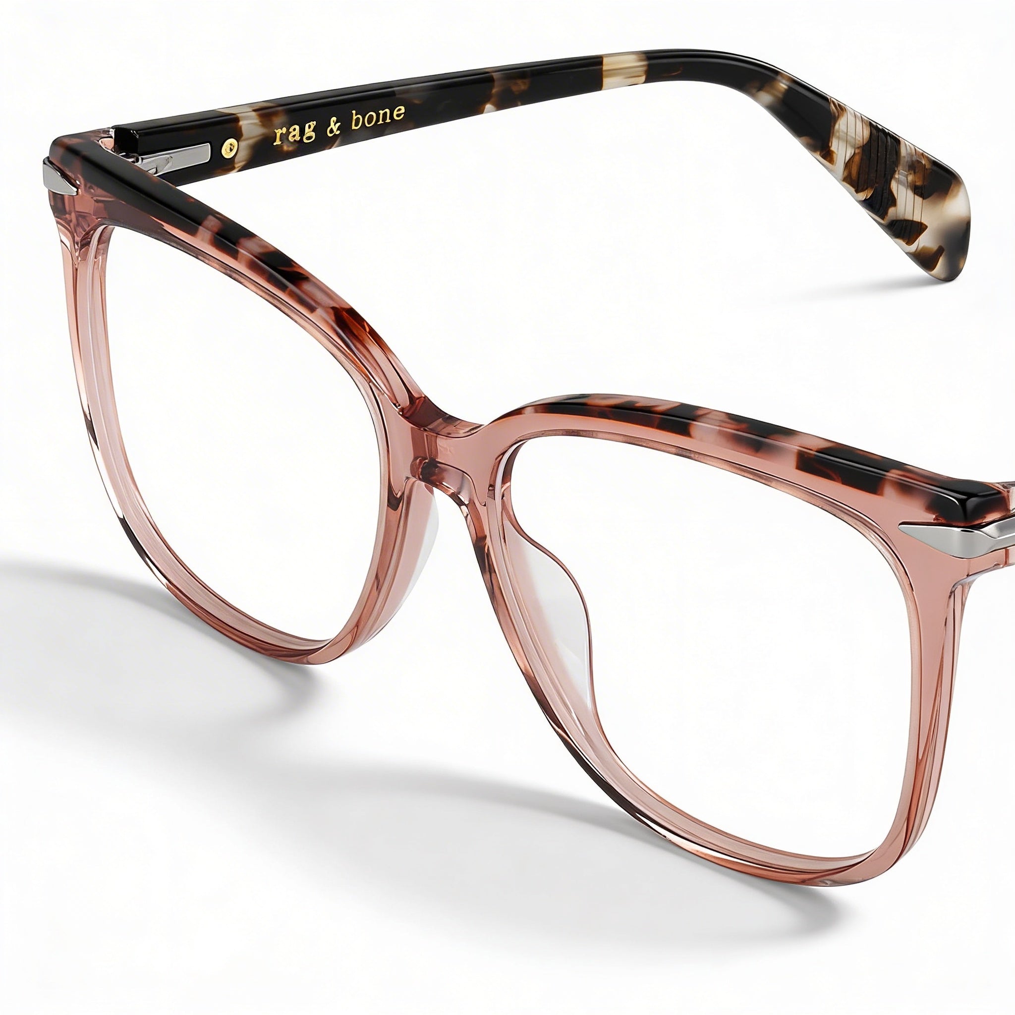 Rag & Bone Rnb 3024 Model Women's Metal Frame Pink Polycarbonate Lens Eyewear 53-16-140, Photo 1