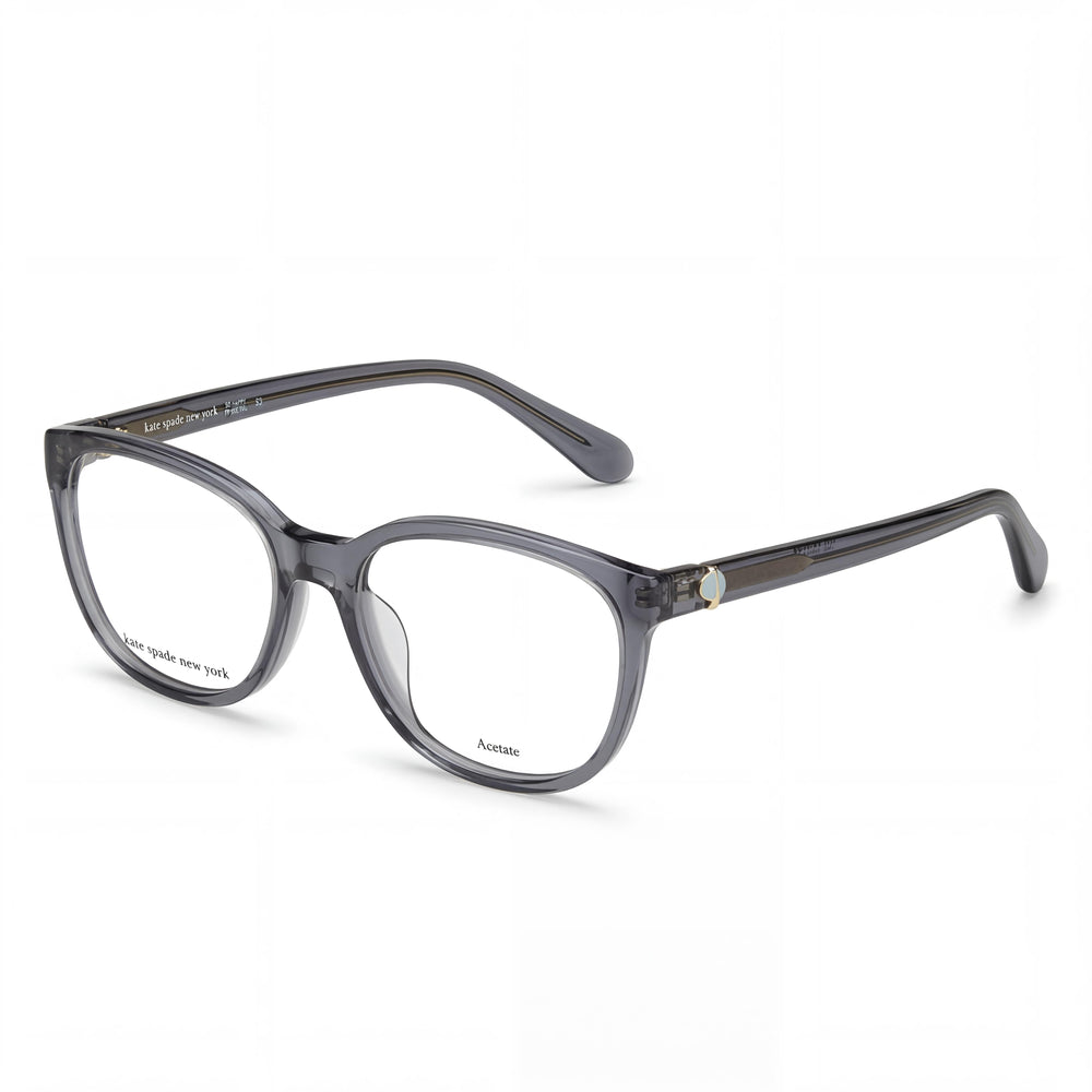 Gafas de moda Kate Spade New York para mujer, montura de plástico negra, lentes de policarbonato transparente, 52-16-140 mm