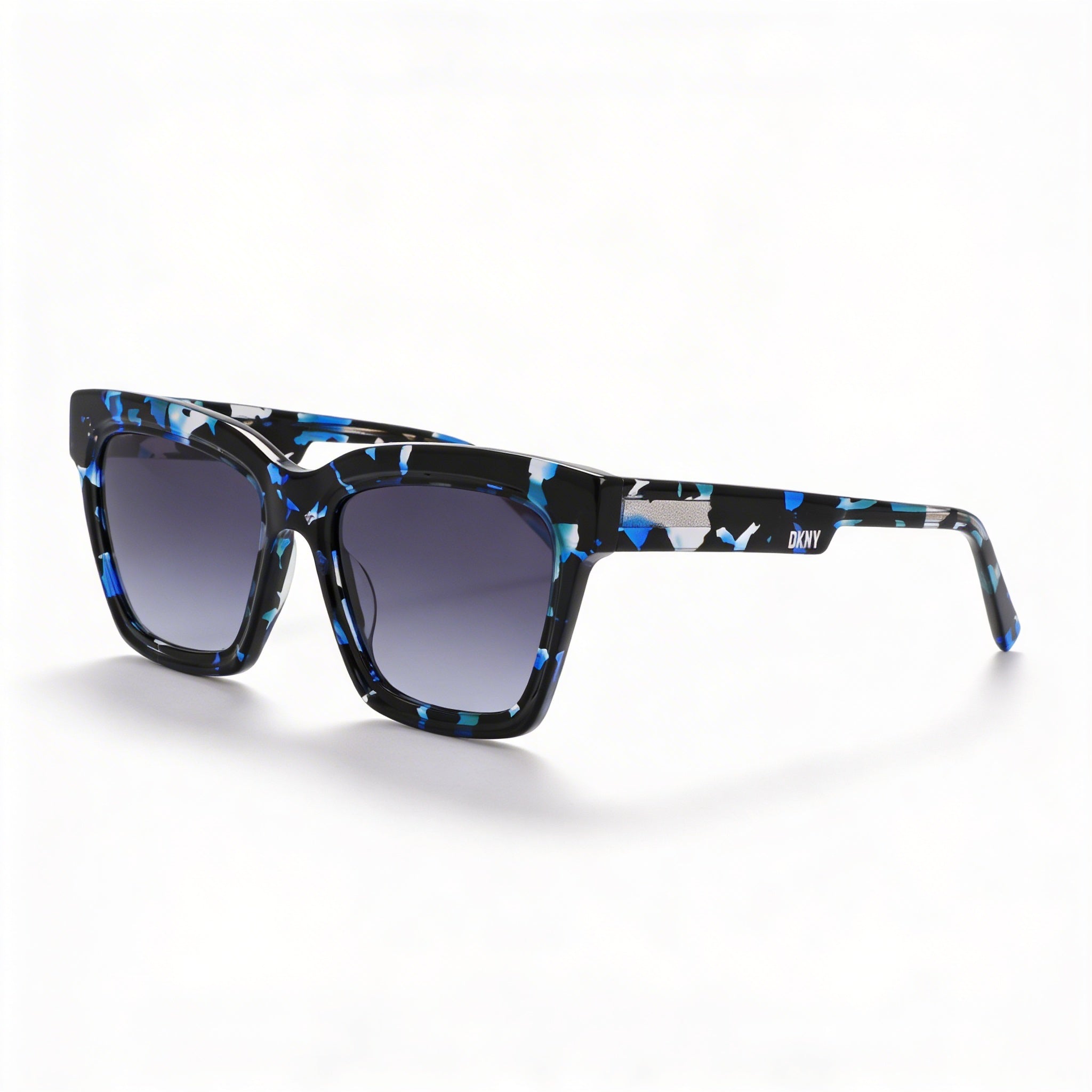 DKNY Dk551s Sunglasses for Women, Sapphire Tortoise Plastic Frame with UV Protection, 53mm Lens Width, Photo 1