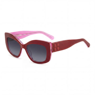 kate spade new york Casual Women's Red Ecological Oil Frame Dark Grey Shaded Non-Polarized Polycarbonate Sunglasses 54mm
