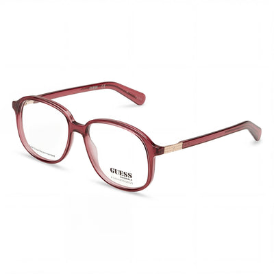 Guess Casual Unisex Bordeaux Plastic Frame Eyeglasses 53mm with and Non- Lenses