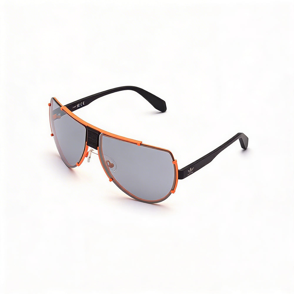 Adidas Contemporaneo Men's Metal Black Orange Frame Silver Smoke Mirrored Lens UV Protection 71mm
