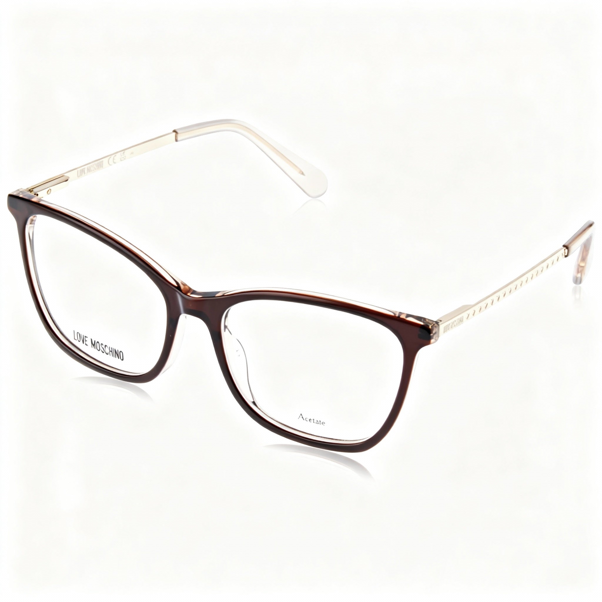 Love Moschino Modern Women's Brown Full-Rim Acetate Non-polarized Polycarbonate Lens Sunglasses 54mm, Photo 1