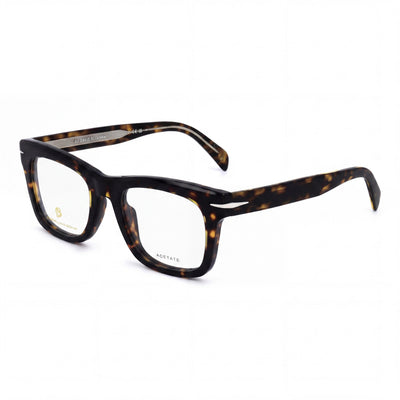 David Beckham DB 7105 Men's Black Plastic Full-Rim Square Eyeglasses 51mm