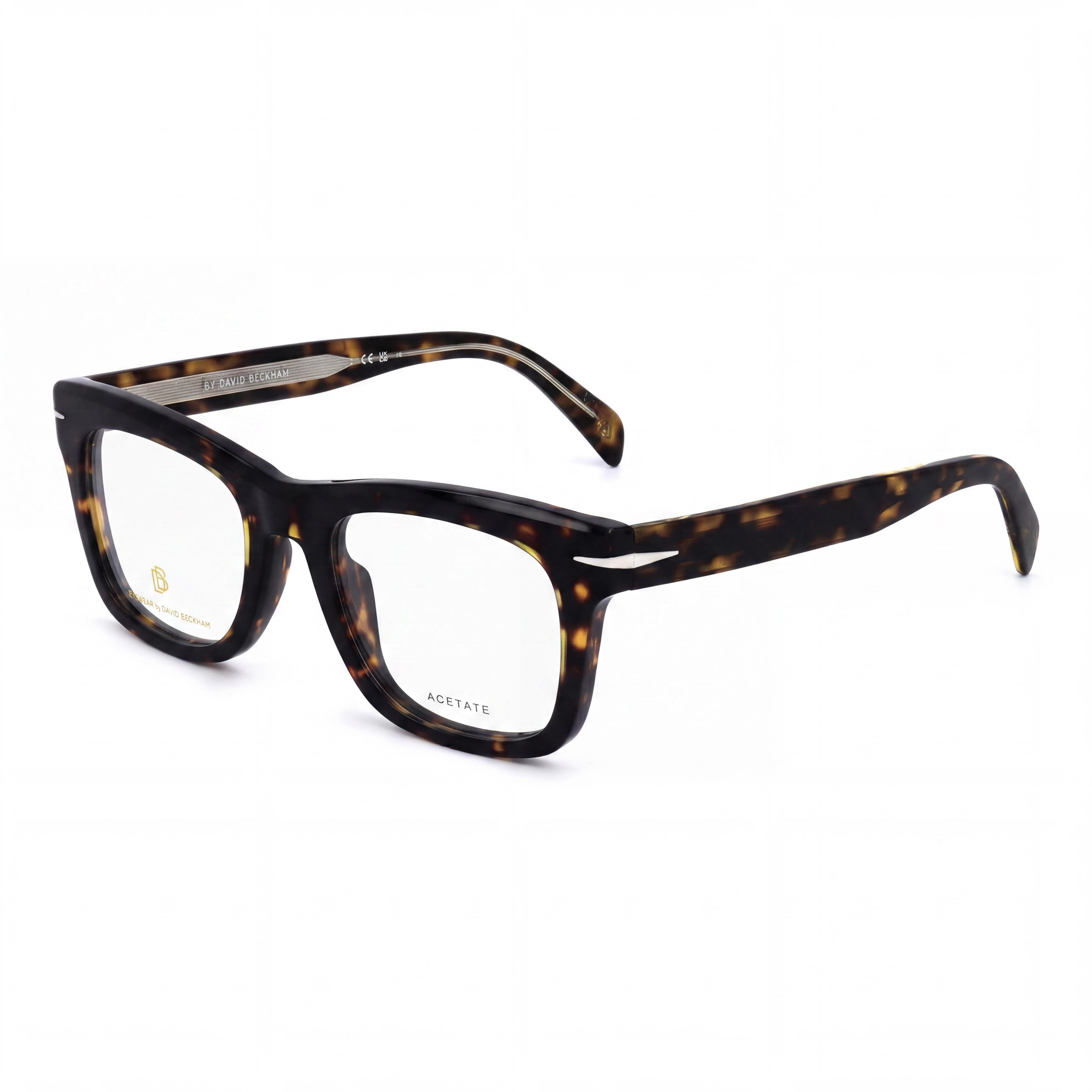 David Beckham DB 7105 Men's Black Plastic Full-Rim Square Eyeglasses 51mm, Photo 1