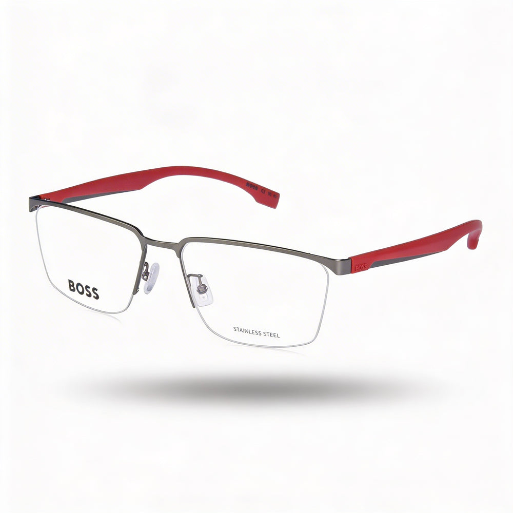 Hugo Boss 1543/f Gafas de hombre de estilo moderno con montura de aleación de acero y acabado Dark Ruth de 57mm