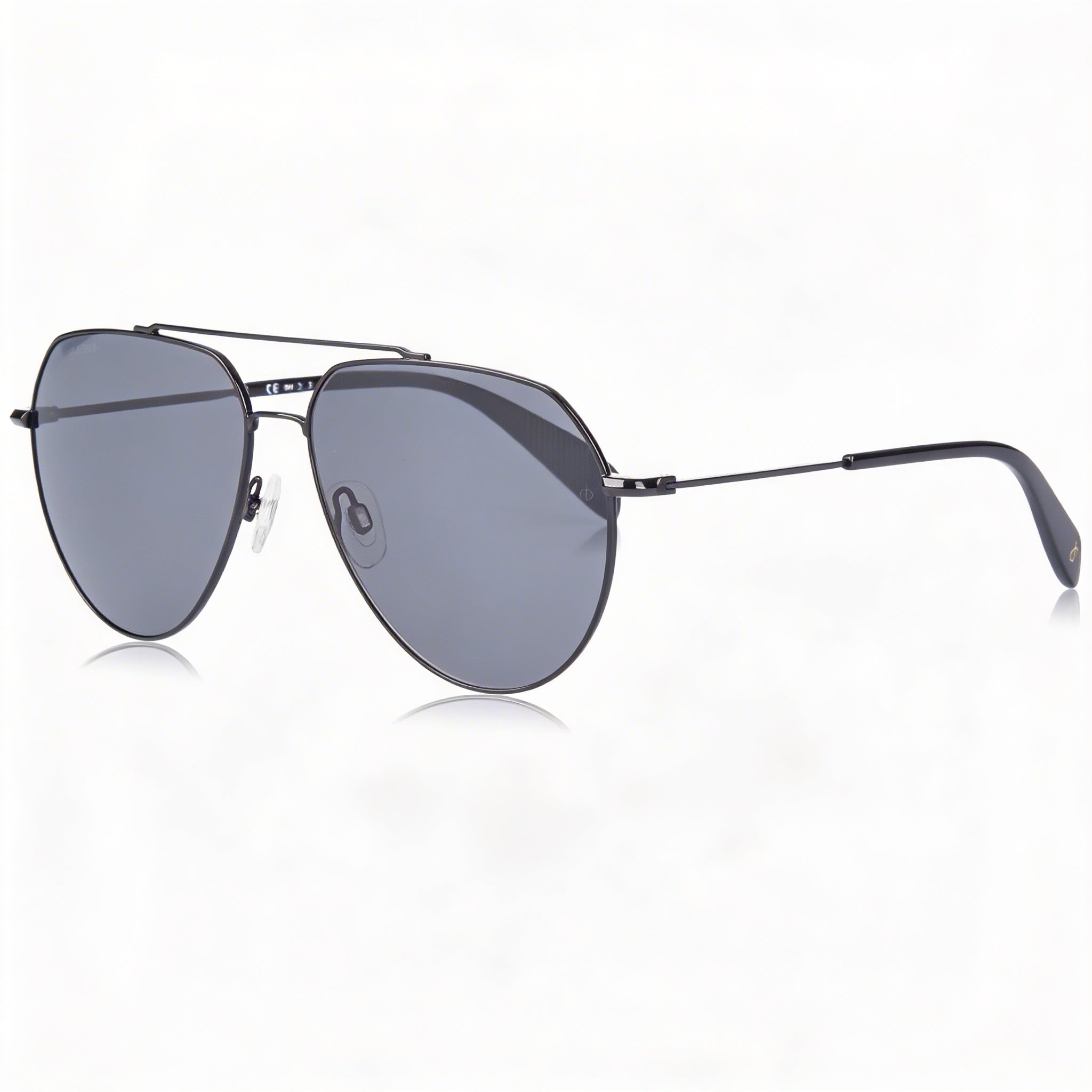 rag & bone Modern Unisex Gold Black Stainless Steel Frame UV Protection Non-Polarized Sunglasses 60mm, Photo 1
