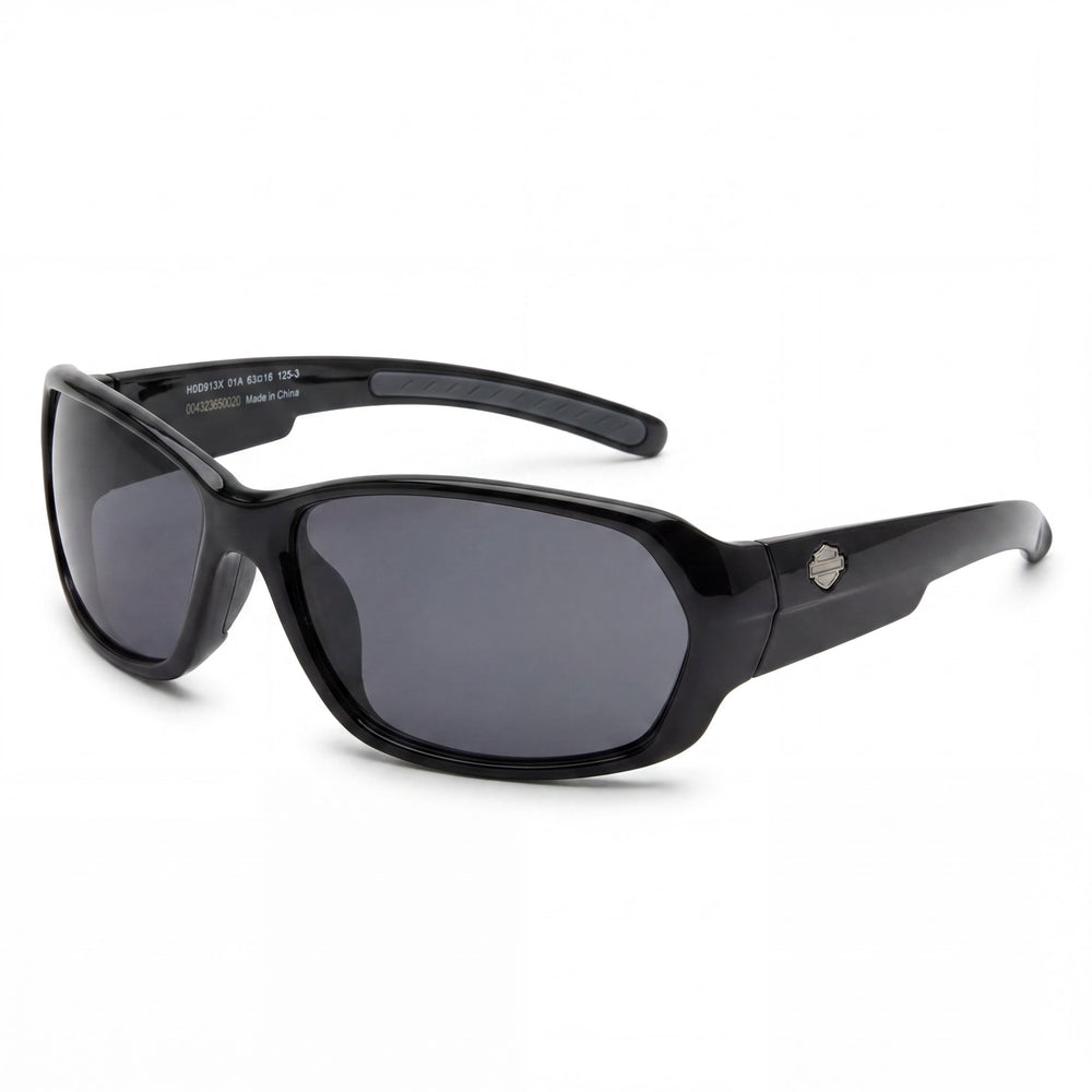 Harley-Davidson Classic Unisex Inyectado Negro Brillante/Gris/Plata Protección UV No Polarizado 63-13