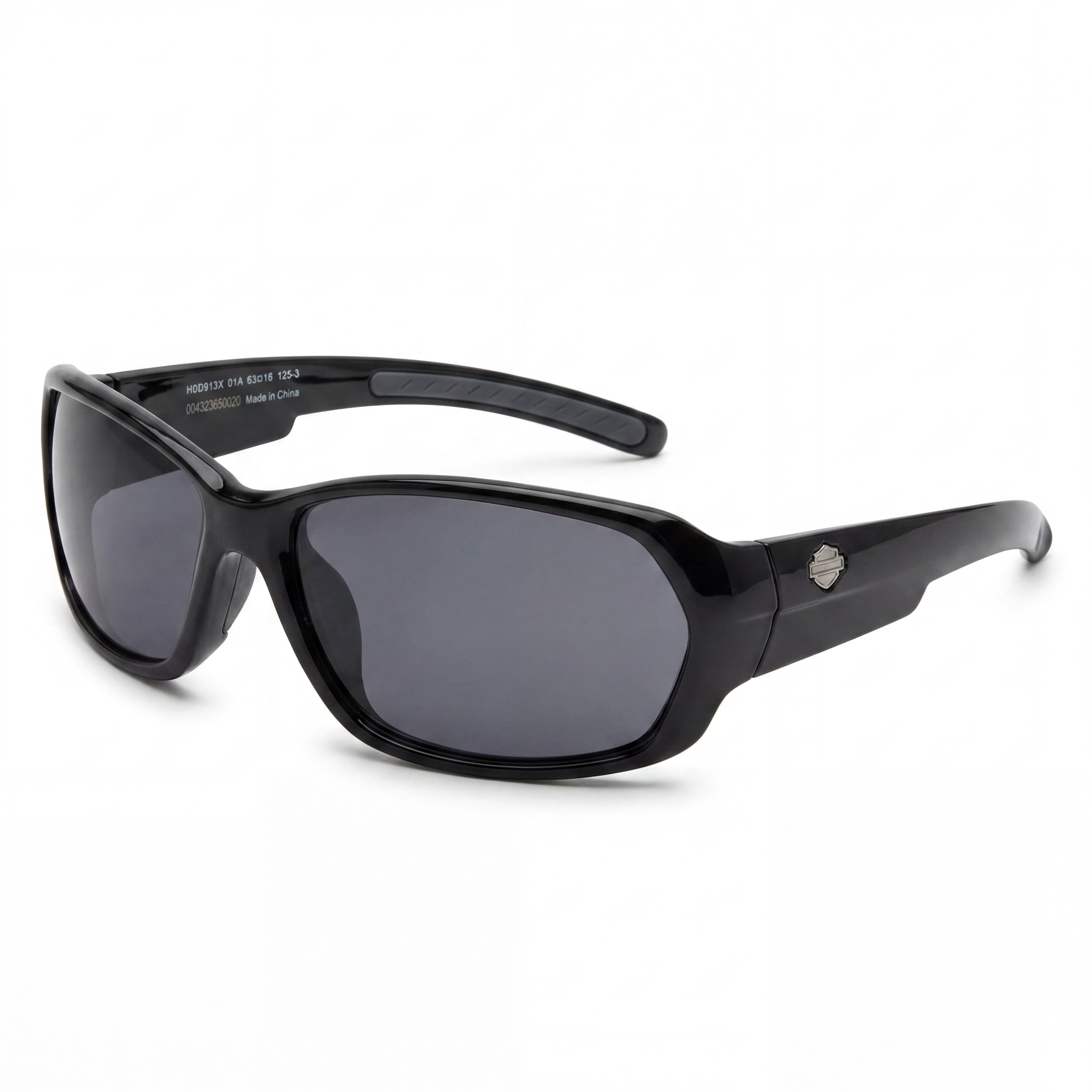Harley-Davidson Classic Unisex Injected Shiny Black/Grey/Silver UV Protection Non-Polarized 63-13, Photo 1