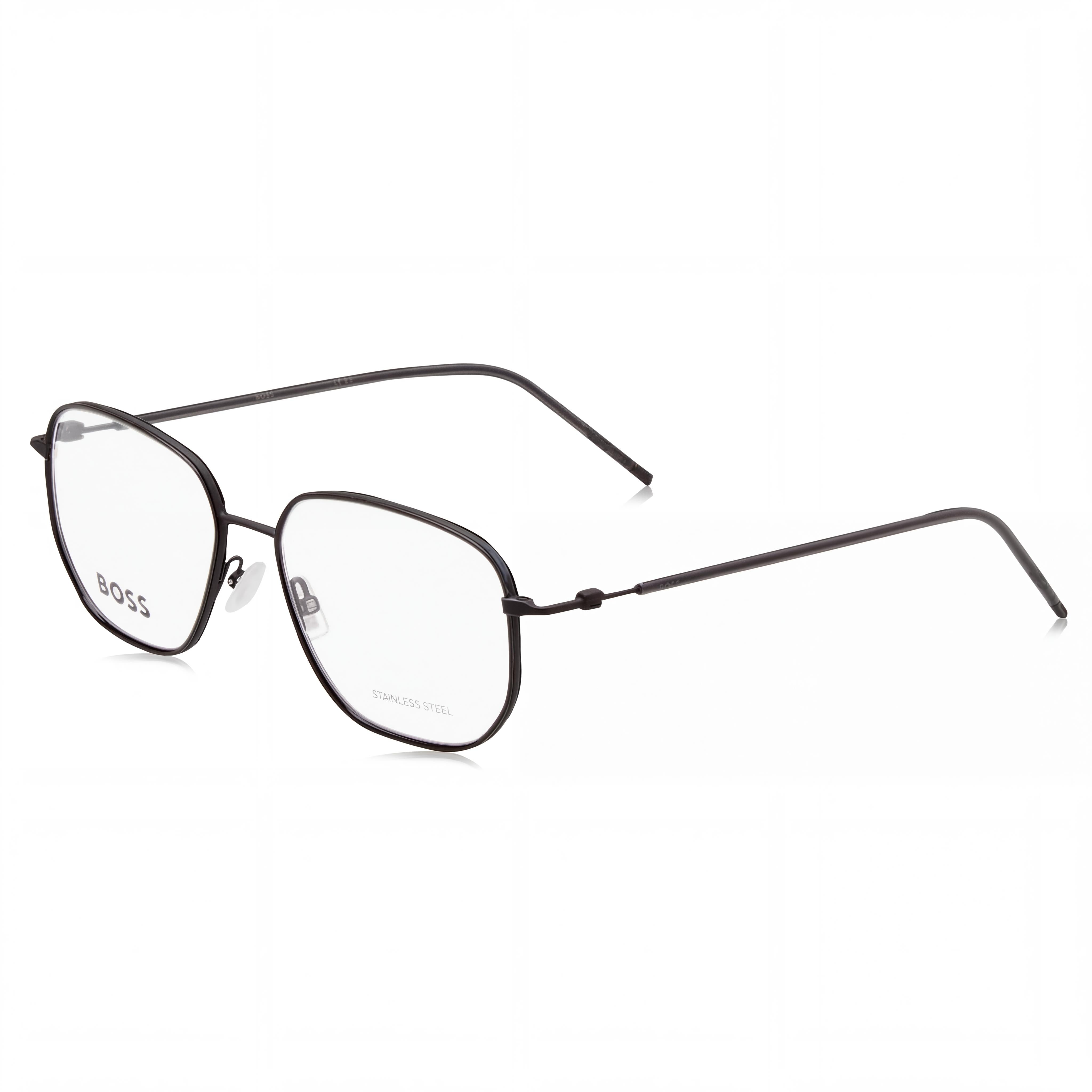 Hugo Boss Modern Collection Boss 1430 Unisex Matt Black Alloy Steel Non-Polarised Sunglasses 53mm, Photo 1