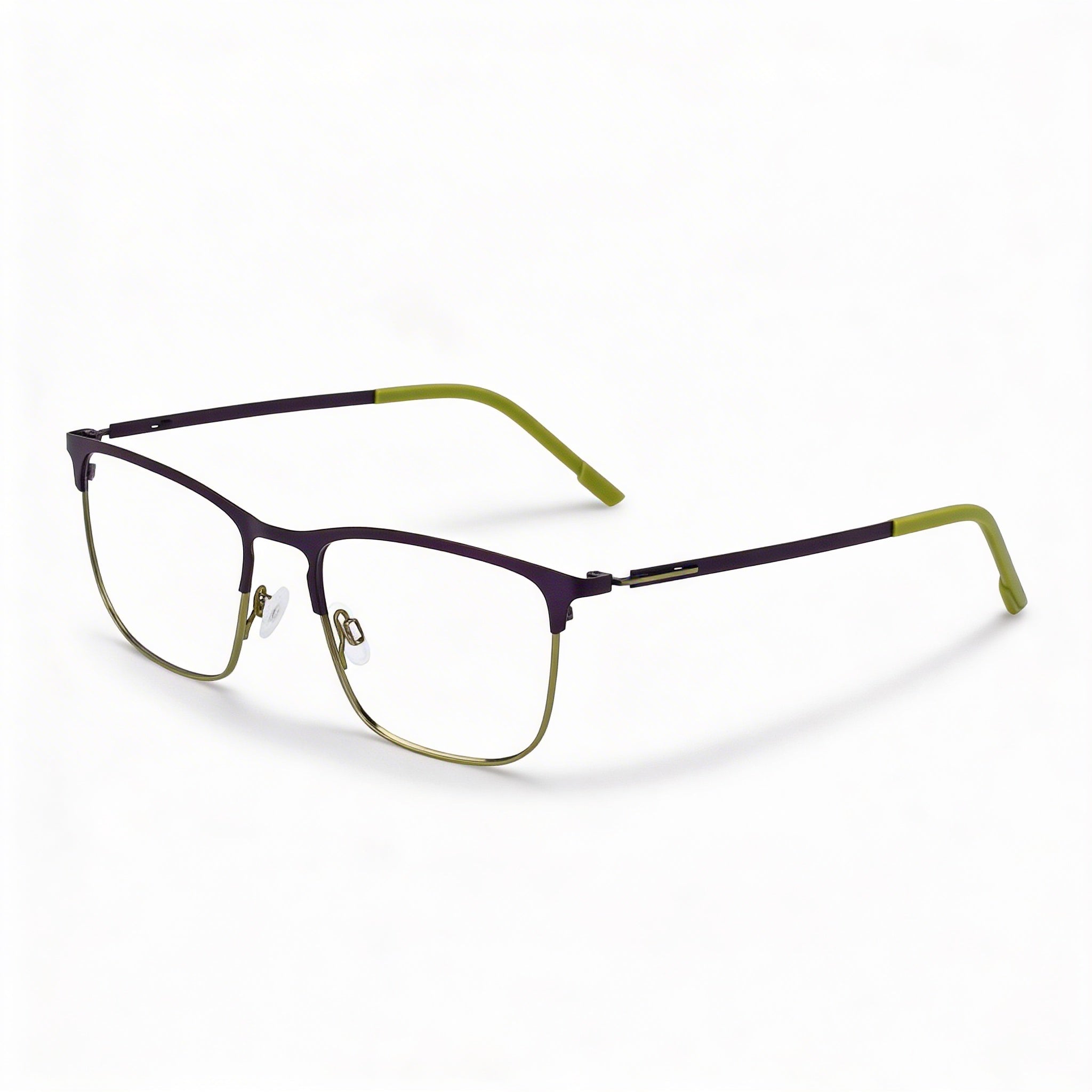 Flexon E1148 Unisex Acetate Frame Eyeglasses with Polycarbonate Lenses, Matte Navy/Olive, 53mm, Photo 1
