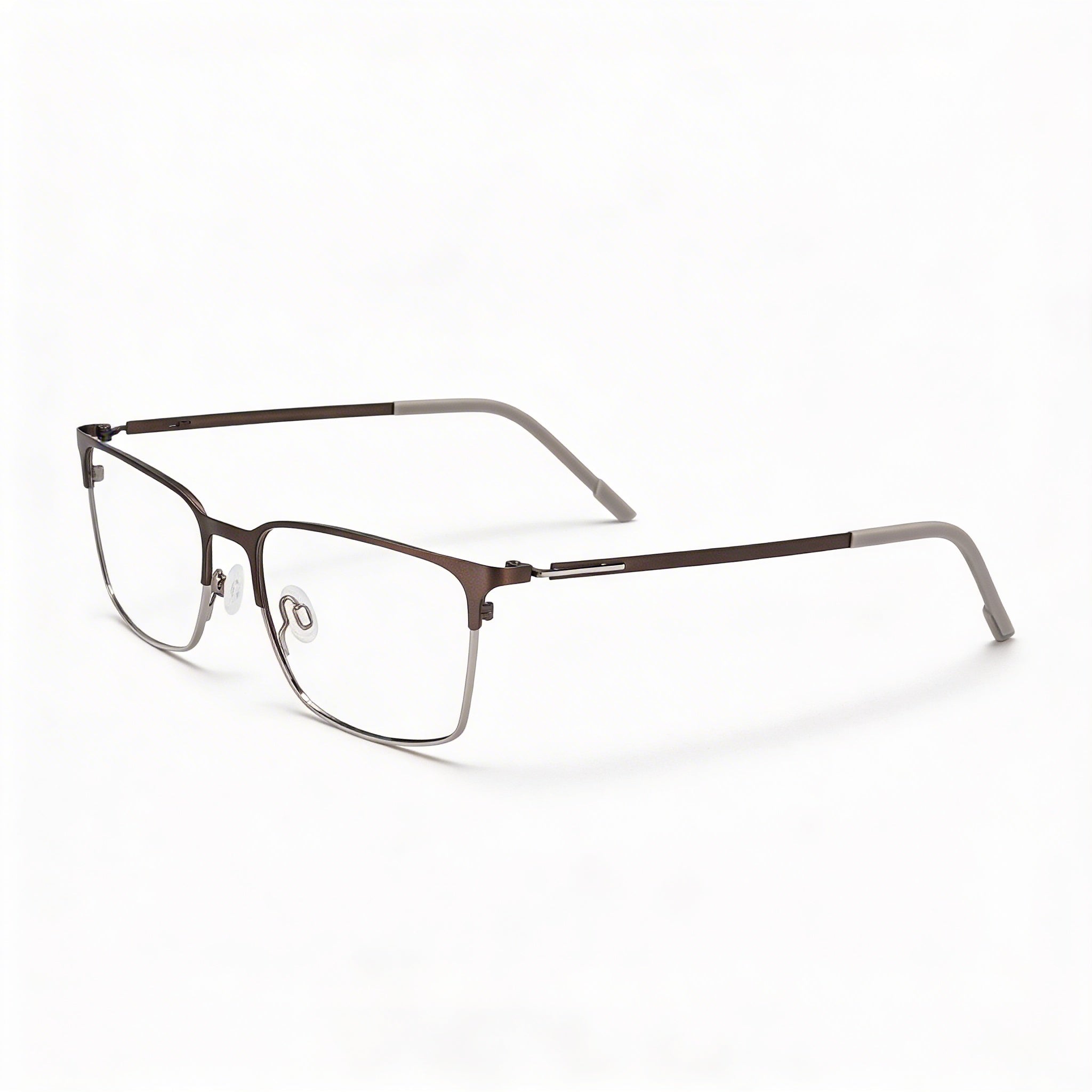 Flexon Classic Unisex Acetate Frame Eyeglasses in Matte Gunmetal Silver - Lens Width 55mm, Photo 1