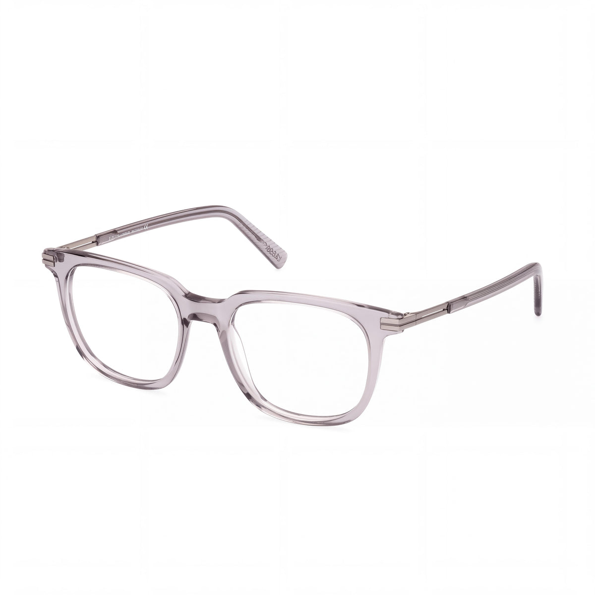 Montura de gafas para hombre Ermenegildo Zegna 5273, clásica, de plástico gris brillante, policarbonato multicolor, tamaño 52 mm, Photo 1