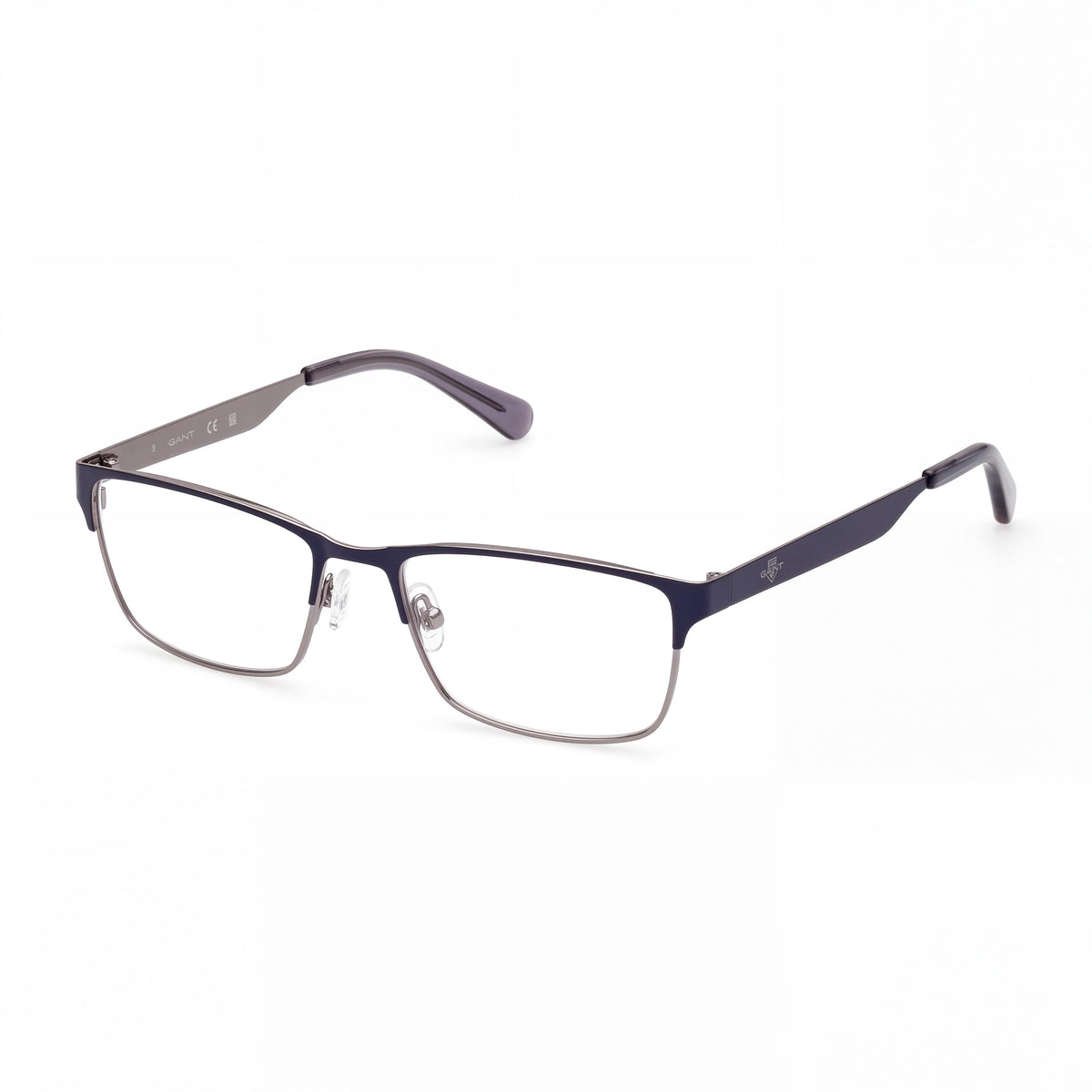 GANT Ga3295 Gafas para unisex con montura de metal azul, lentes transparentes polarizadas, 52 mm de ancho de lente, Photo 1
