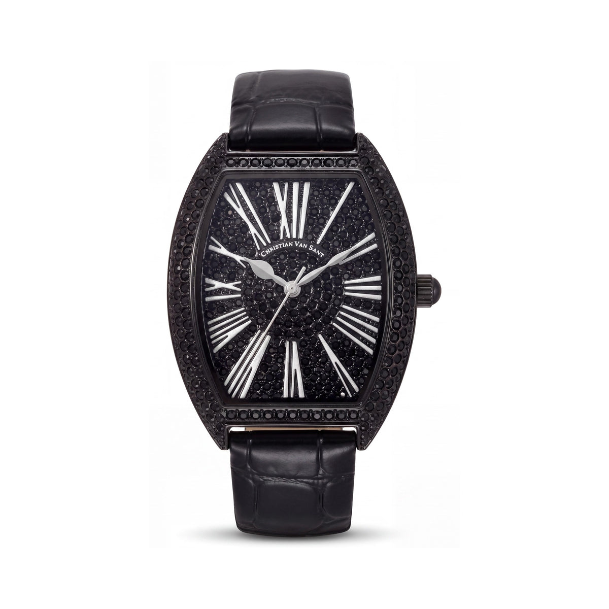 Christian Van Sant Women's Quartz Movement Black Watch with Crystal Bezel & Dial, Water & Scratch Resistant, Photo 1
