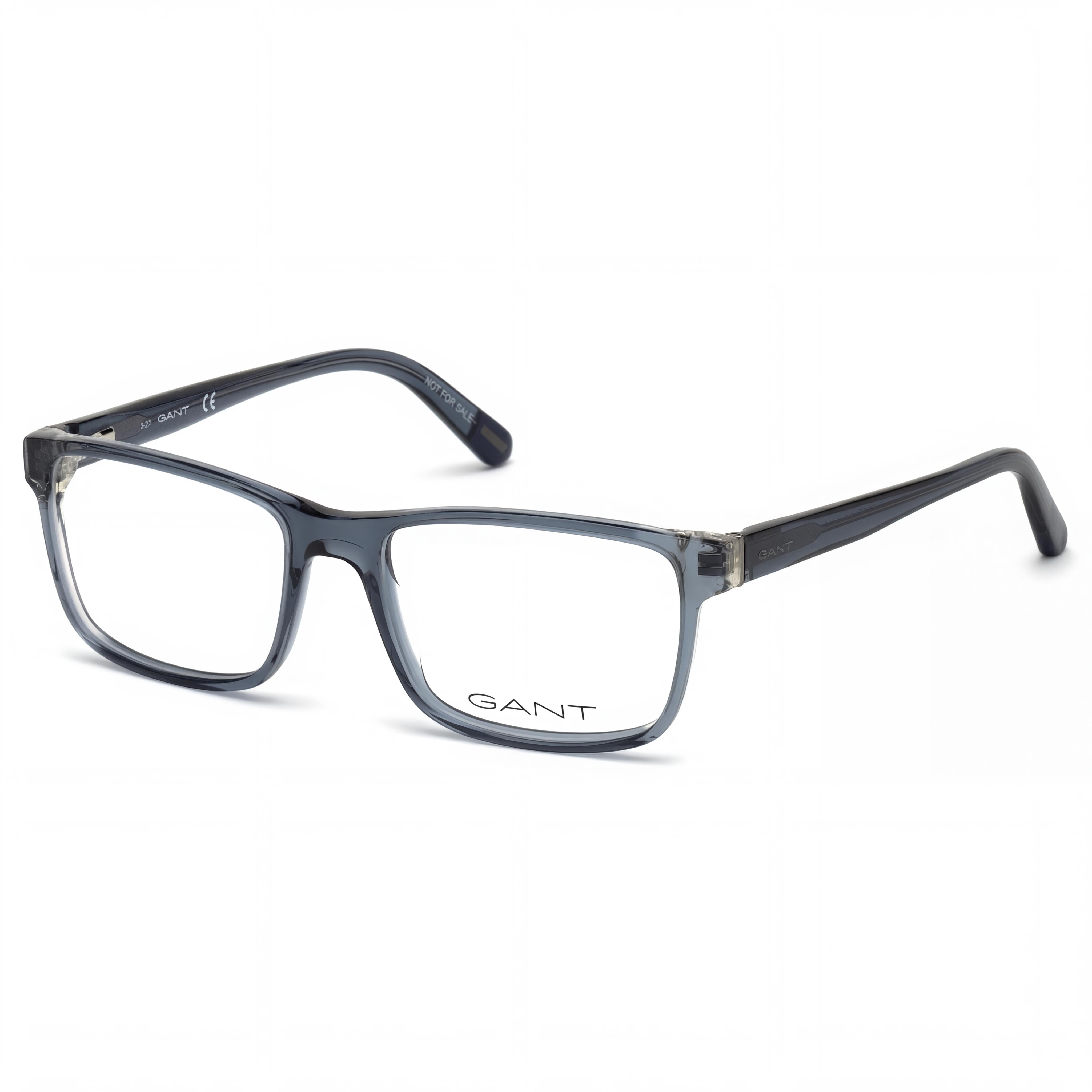 GANT Ga3177 Men's Eyeglasses featuring Shiny Grey Plastic Frame, Lens Width 57mm, Bridge 17mm, Temple Length 145mm, Photo 1