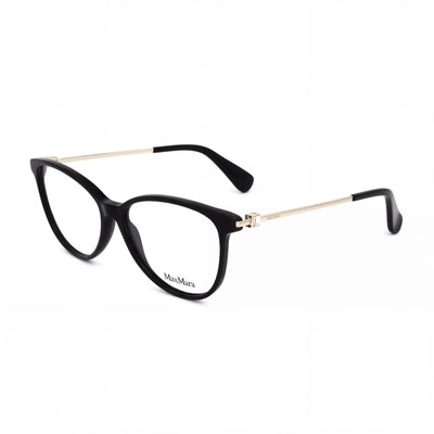 Gafas MaxMara MM5078 para mujer, estilo informal, montura de plástico negro brillante con lentes de demostración, talla 54