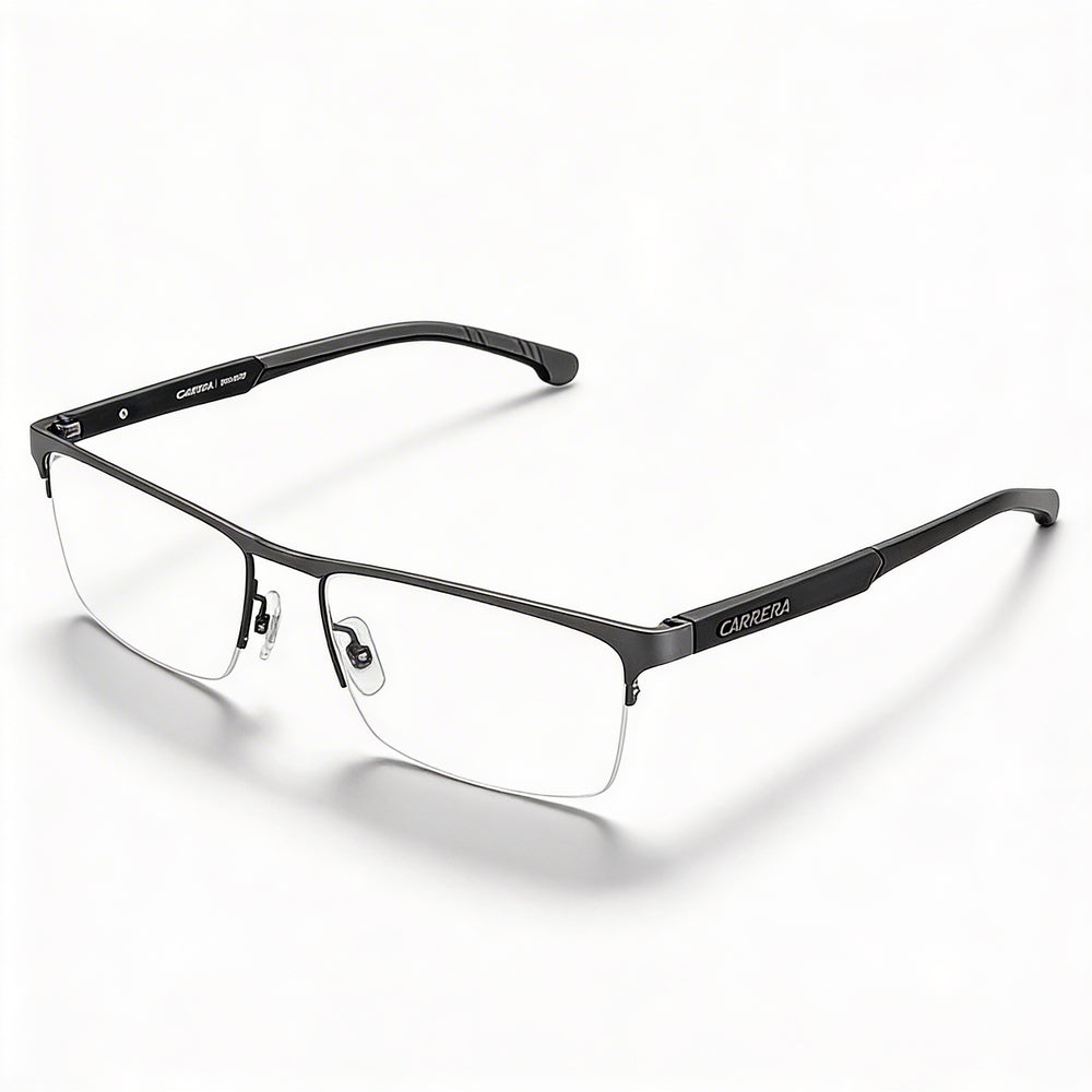 Gafas de sol unisex Carrera Carduc 009 de aleación de acero polarizadas con montura de rutenio negro y lentes negras, 57 mm