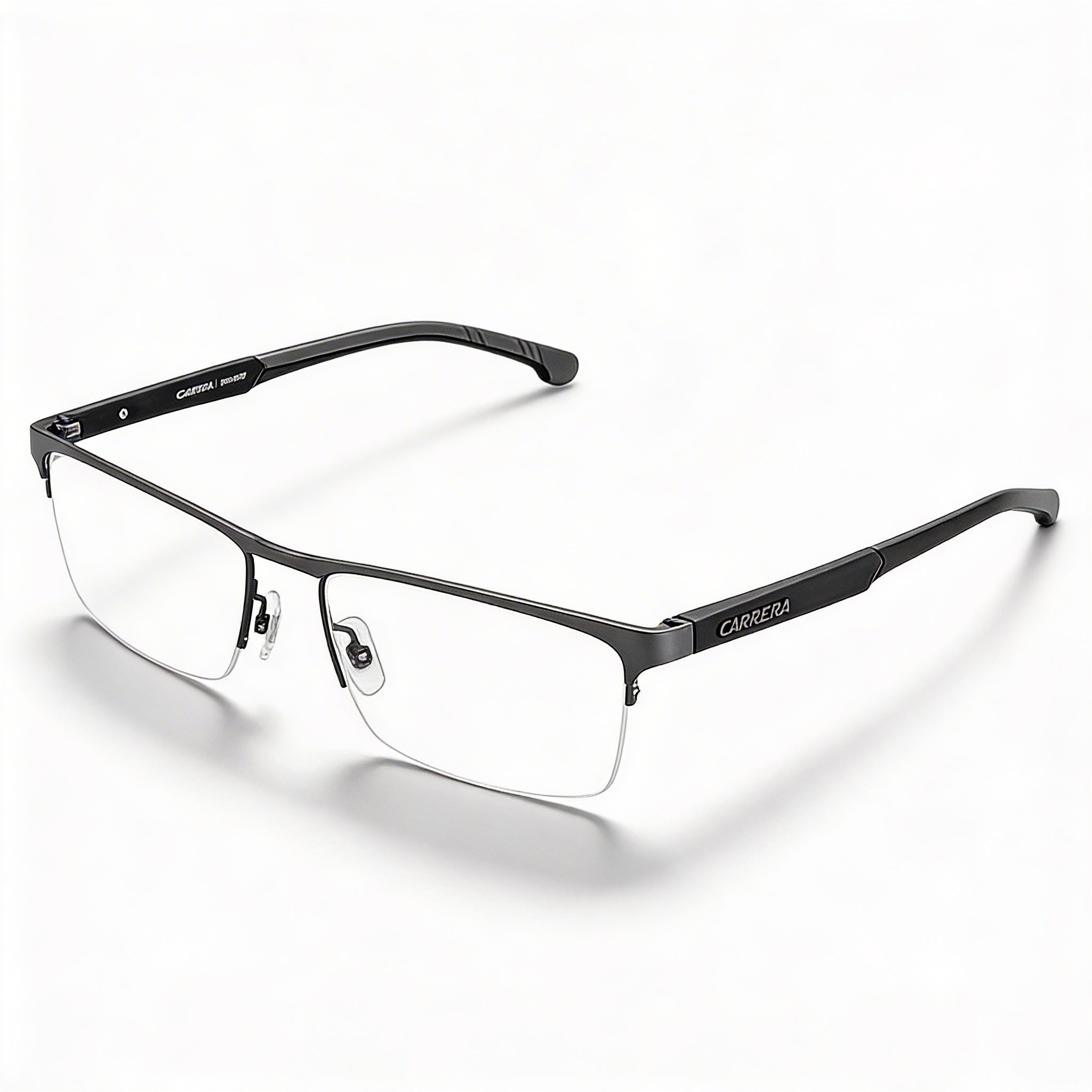 Gafas de sol unisex Carrera Carduc 009 de aleación de acero polarizadas con montura de rutenio negro y lentes negras, 57 mm, Photo 1