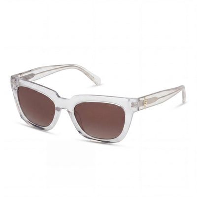 GUESS Gu00206 Unisex Crystal Injected Frame Sunglasses with Gradient Brown UV Polycarbonate Lenses 53-19-145