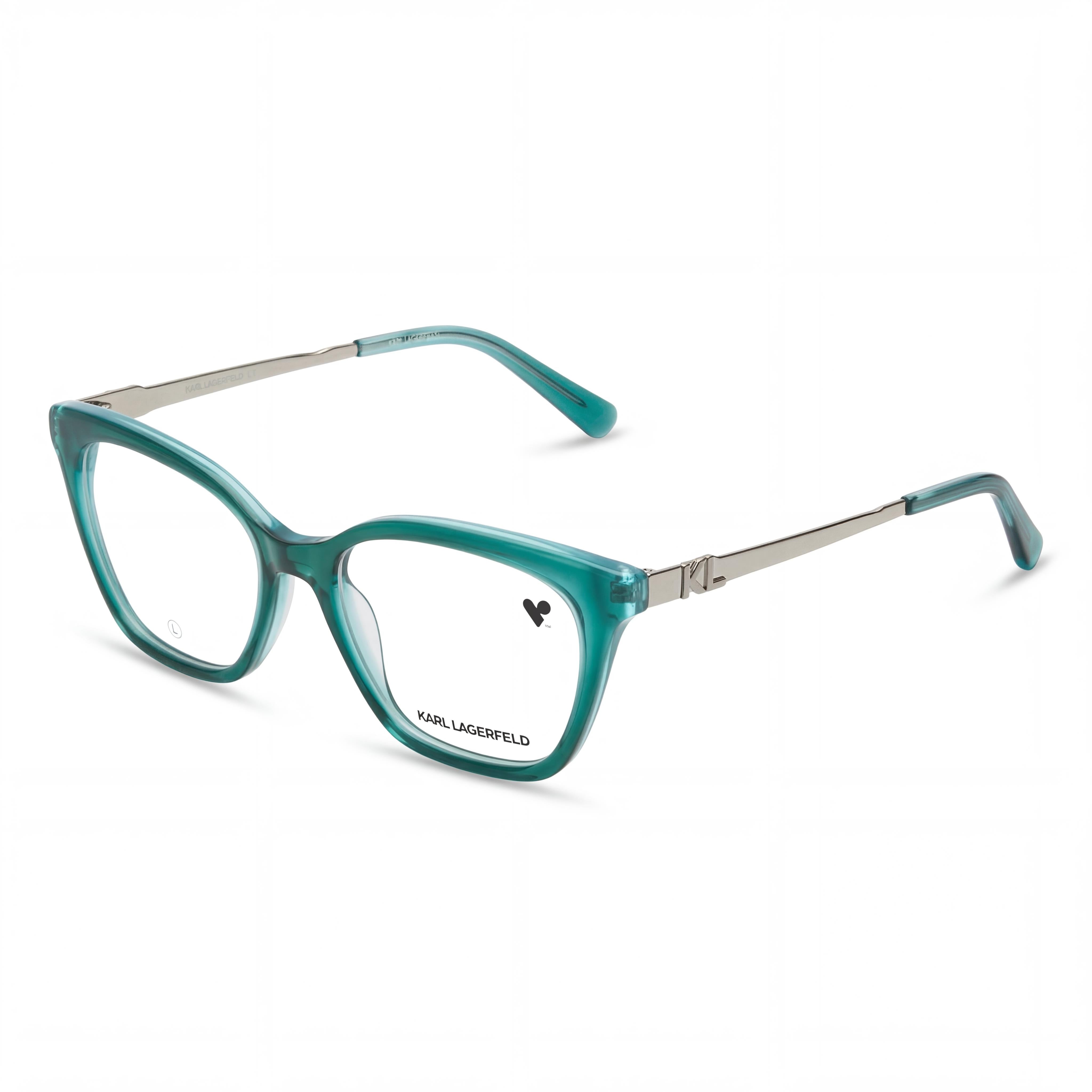 Gafas de sol KARL LAGERFELD Modern KL6108 para mujer, montura de acetato verde claro, lentes de policarbonato, 54 mm, Photo 1