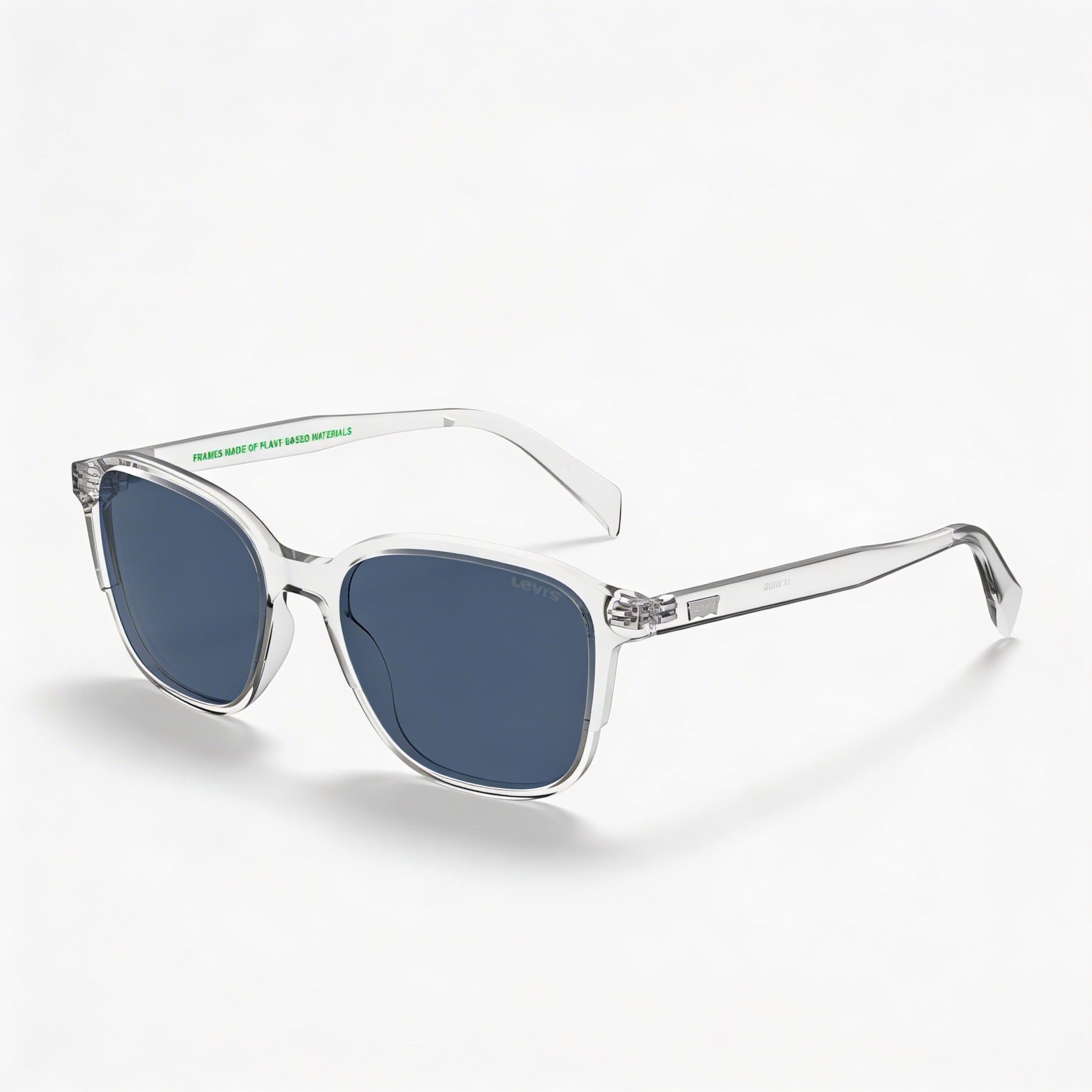 Levi's Timeless Unisex Eyewear, Crystal Blue Eco Polyamide Frame, Crystal Polycarbonate Lenses, Size 53-18-145, Photo 1