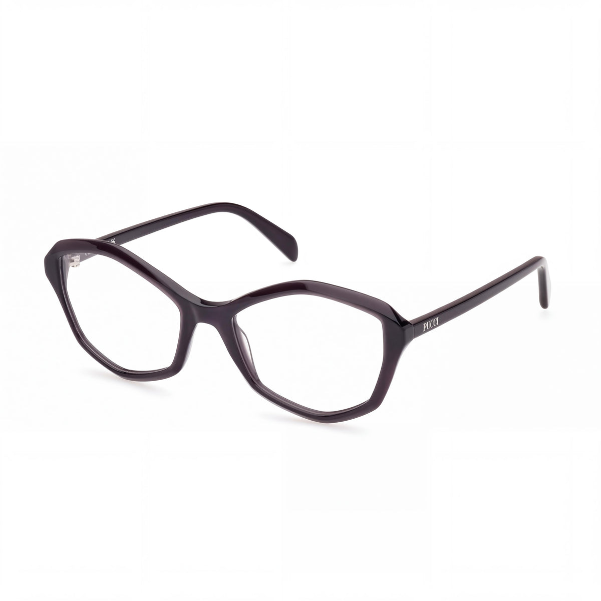 Gafas graduadas para mujer Emilio Pucci EP5238 de estilo moderno en acetato con montura negra brillante y lentes transparentes, 54-18-140 mm, Photo 1