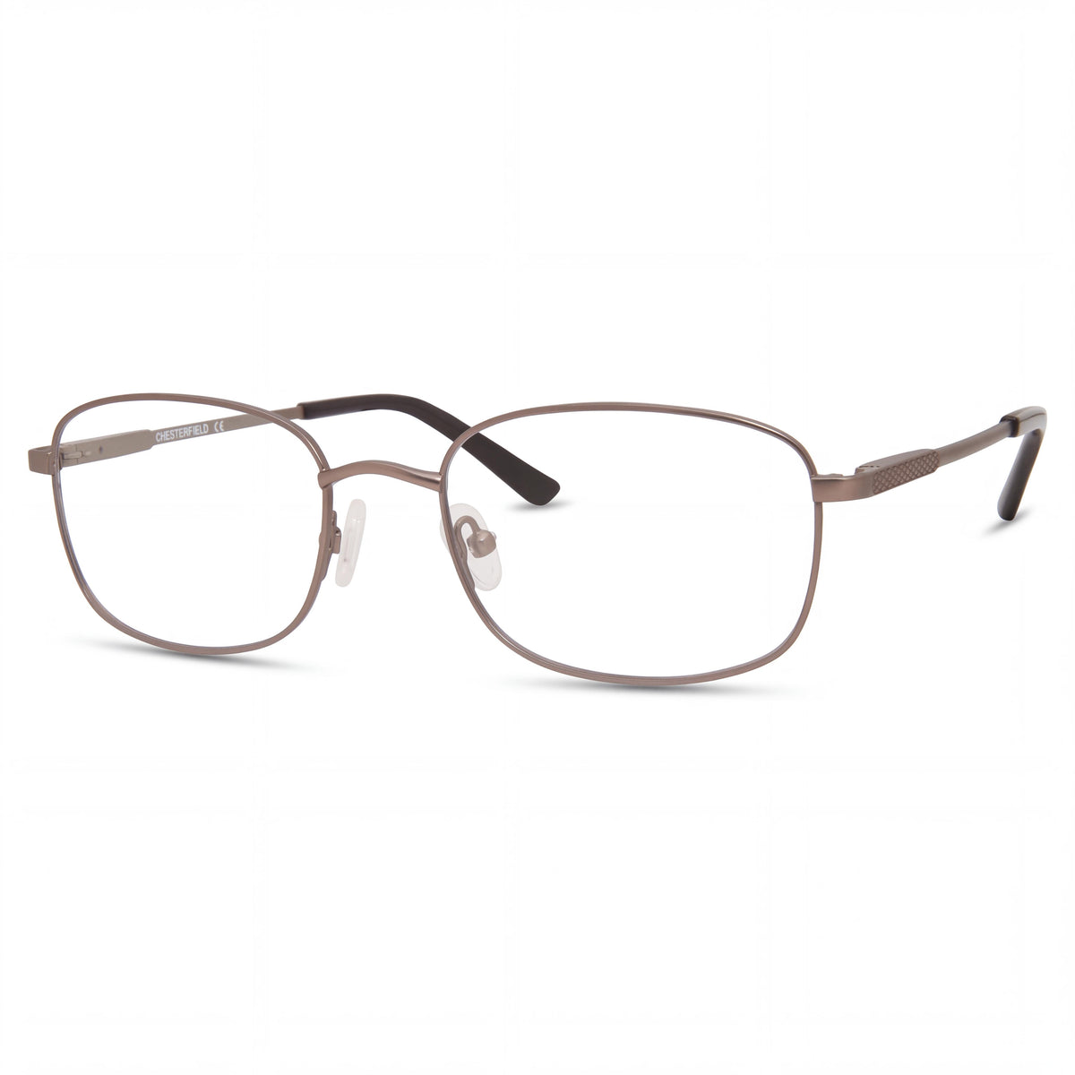 Chesterfield 890/T Men's Full Rim Rectangle Eyeglasses with Bakelite Gray Titanium Frame, Size 53-19-145, Photo 1