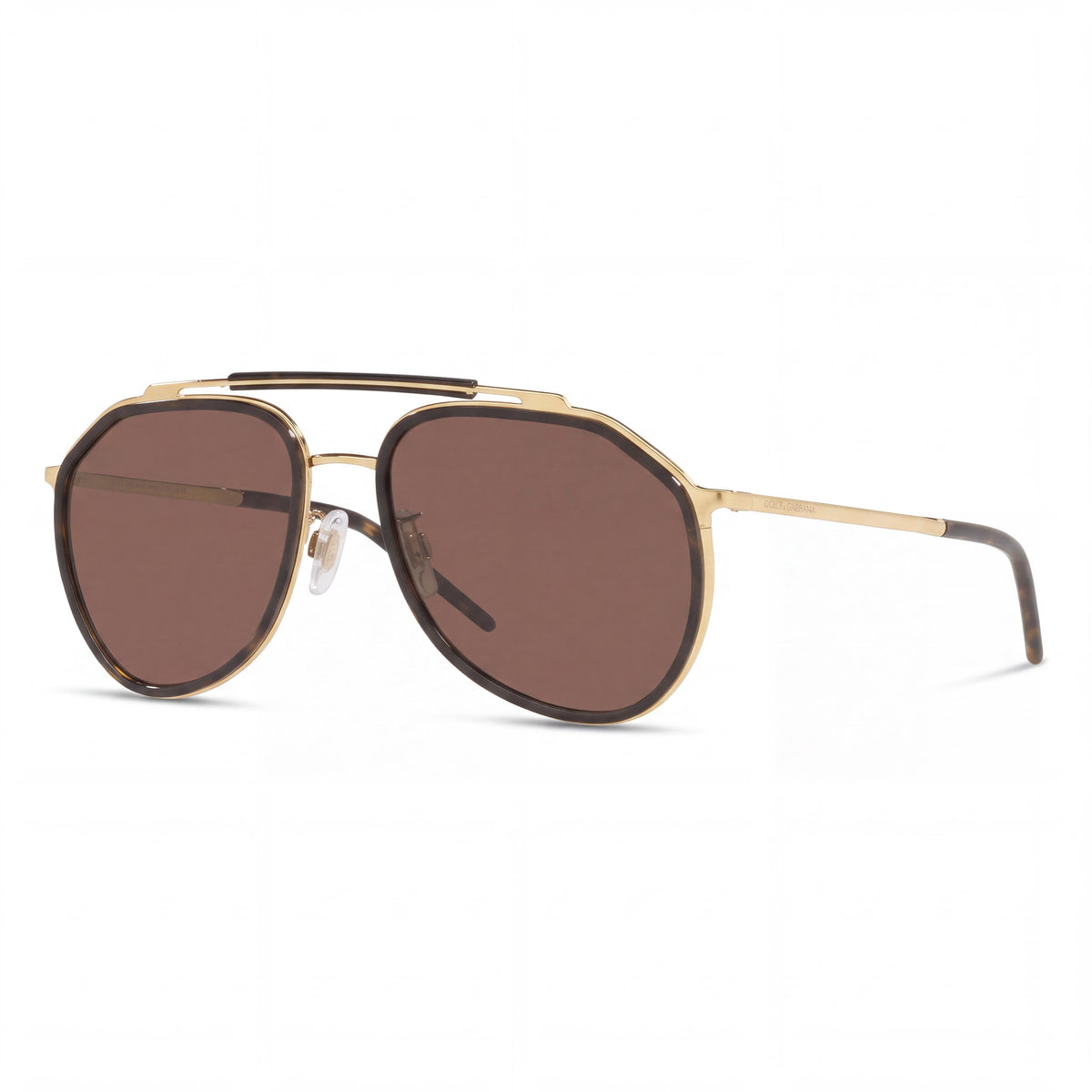 Dolce & Gabbana 0DG2277 02/73 Gafas de sol de aviador unisex Montura de acetato multicolor Lentes marrón oscuro 57mm Protección UV, Photo 1