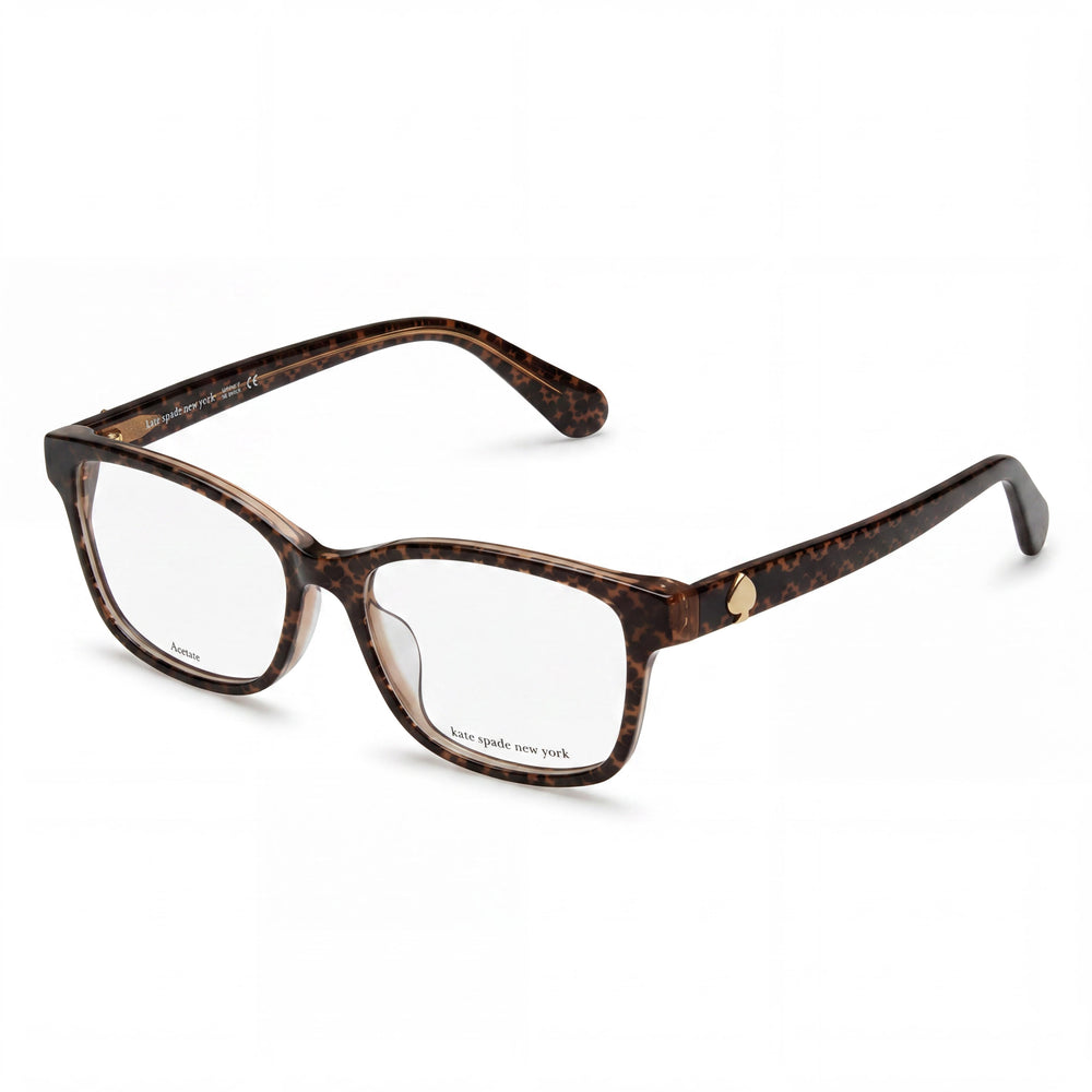 Kate Spade New York KARIANE/F Montura de gafas rectangulares de plástico marrón para mujer Lente 53mm Puente 16mm Varillas 145mm