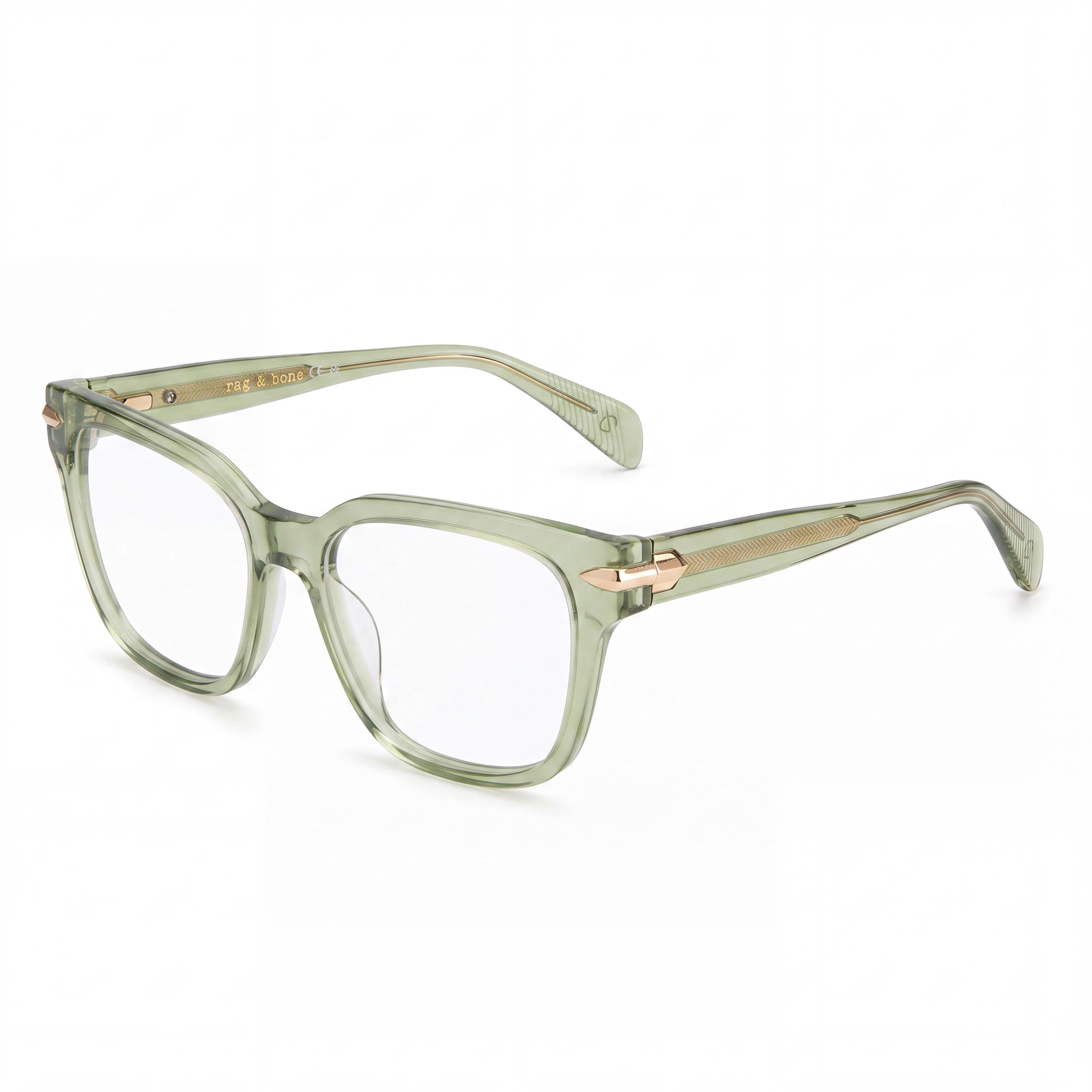 rag & bone RNB3070/G Women's Acetate Eyeglasses in Brown and Purple, Casual Style, Size 55-17-140, Photo 1