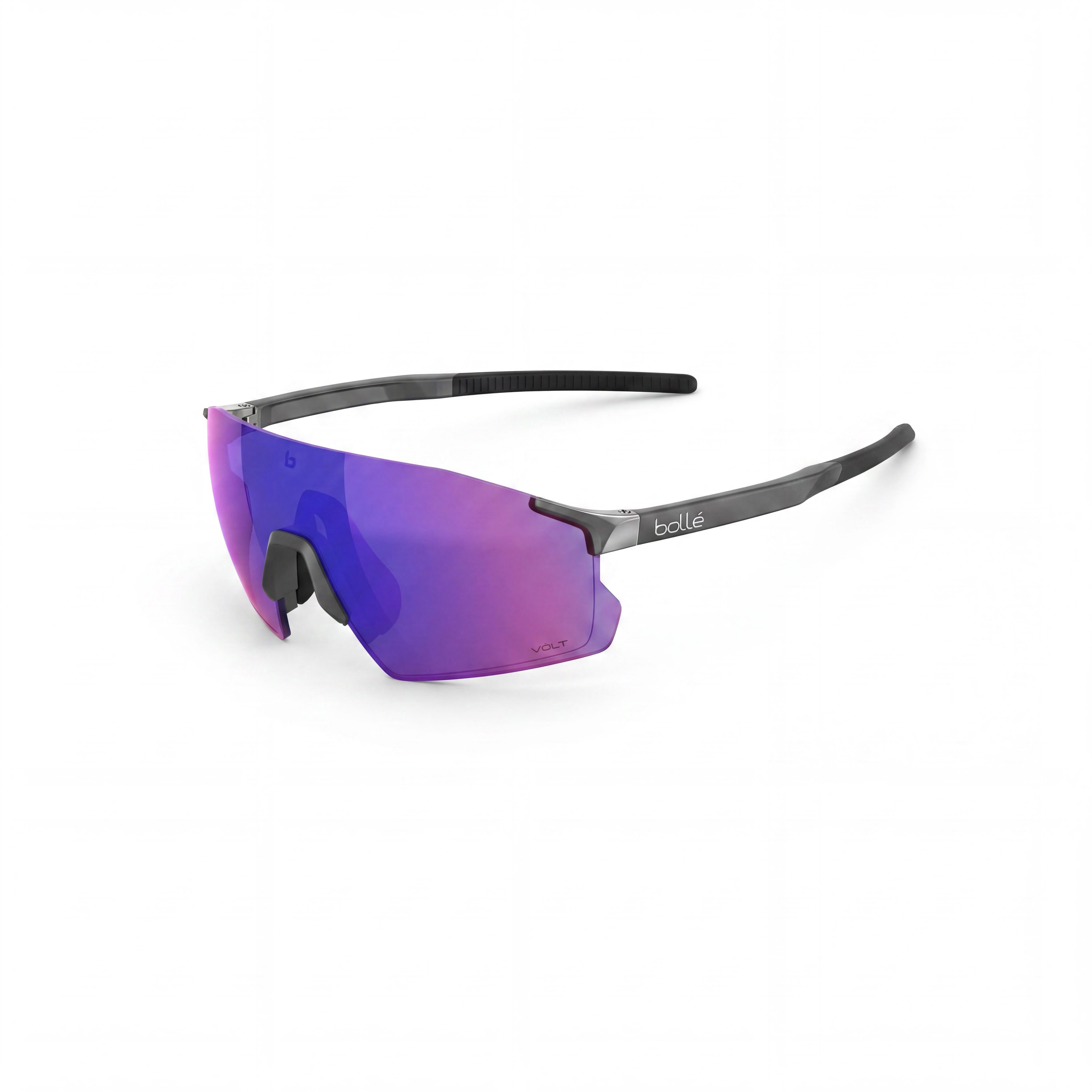 GAFAS DE SOL BOLLE Unisex de Policarbonato de Alto Contraste, Lente Espejo Ultravioleta Volt, Montura Gris Titanio Mate, 52 mm, Photo 1