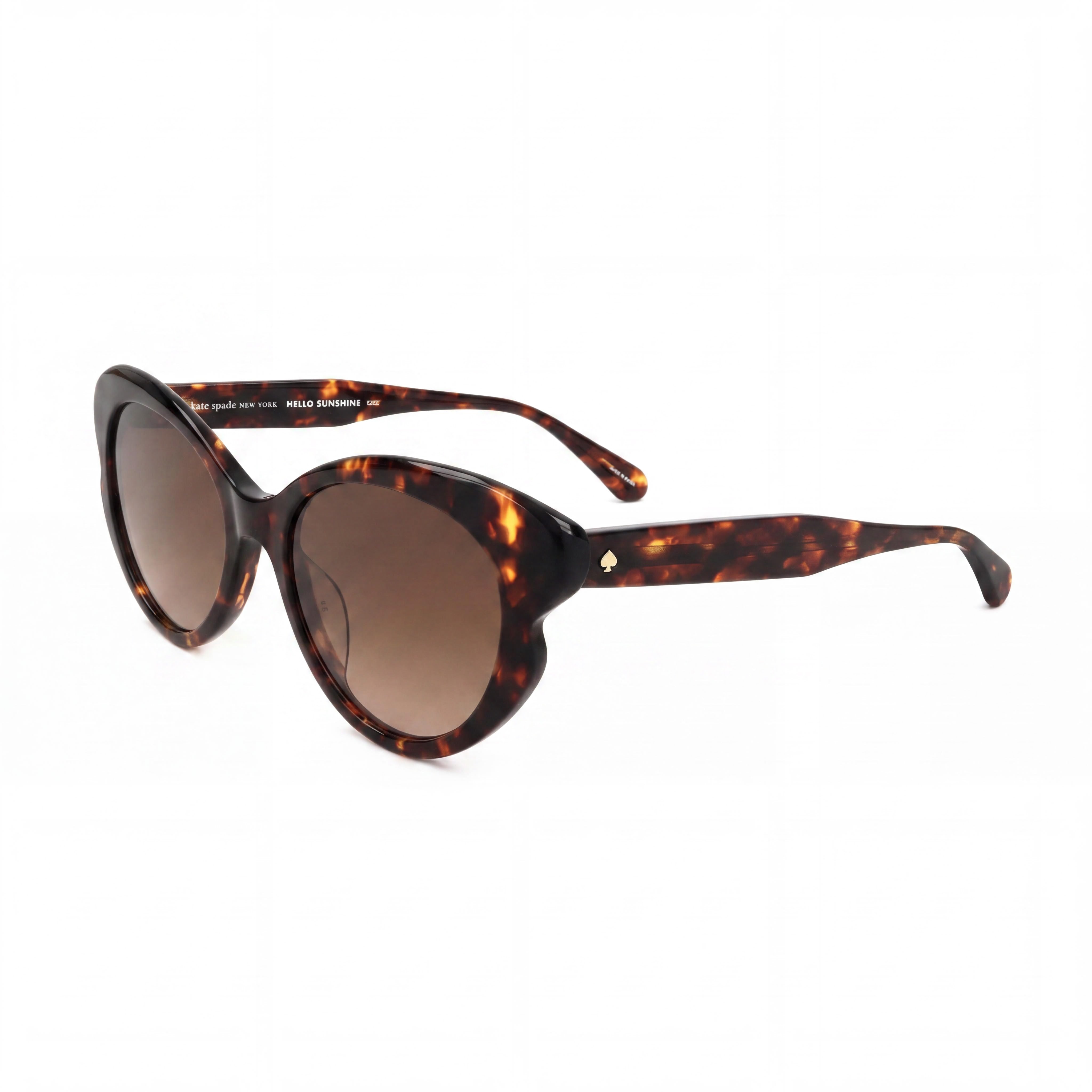 Gafas de sol de mujer casuales Kate Spade New York de 53 mm con montura de plástico en color marrón Habana y lentes con degradado marrón sombreado, Photo 1