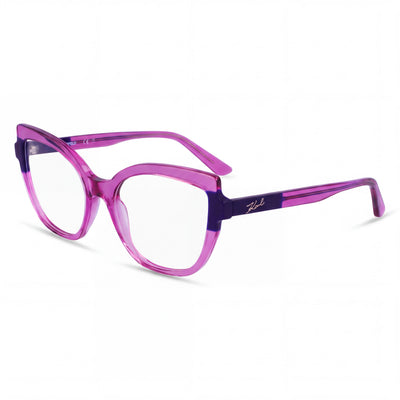 KARL LAGERFELD Modern Unisex Acetate Frame Eyewear with Polycarbonate Lenses, Cherry Green 54mm