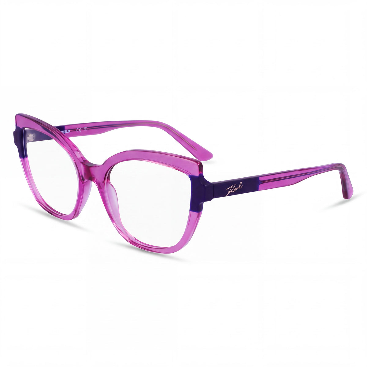 KARL LAGERFELD Modern Unisex Acetate Frame Eyewear with Polycarbonate Lenses, Cherry Green 54mm, Photo 1