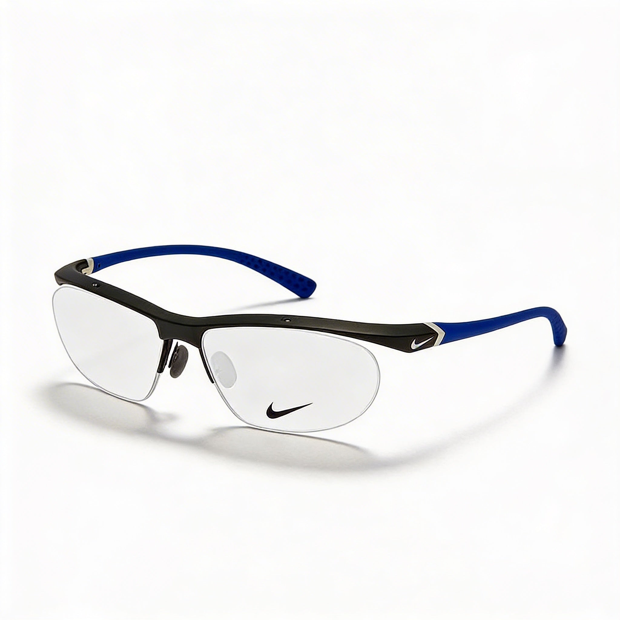 Gafas semi al aire Nike 7070/2 para hombre, con montura de plástico en gris oscuro mate y lentes de demostración, 57 mm, Photo 1