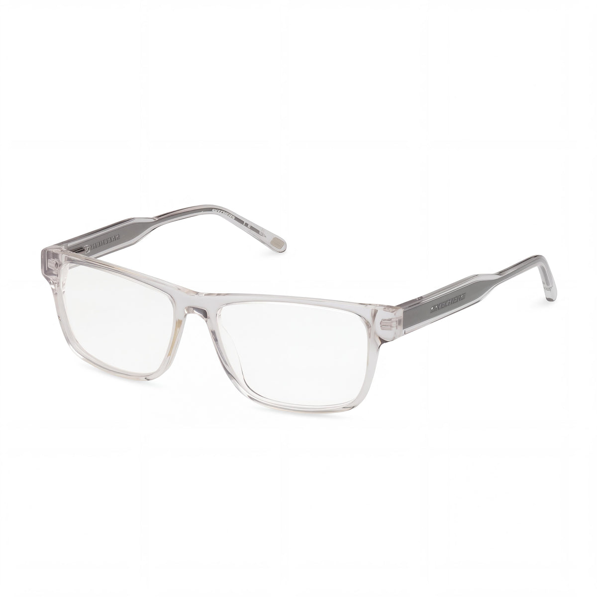 Skechers Rectangular Plastic Frame Women's Eyeglasses Crystal 53mm, Photo 1