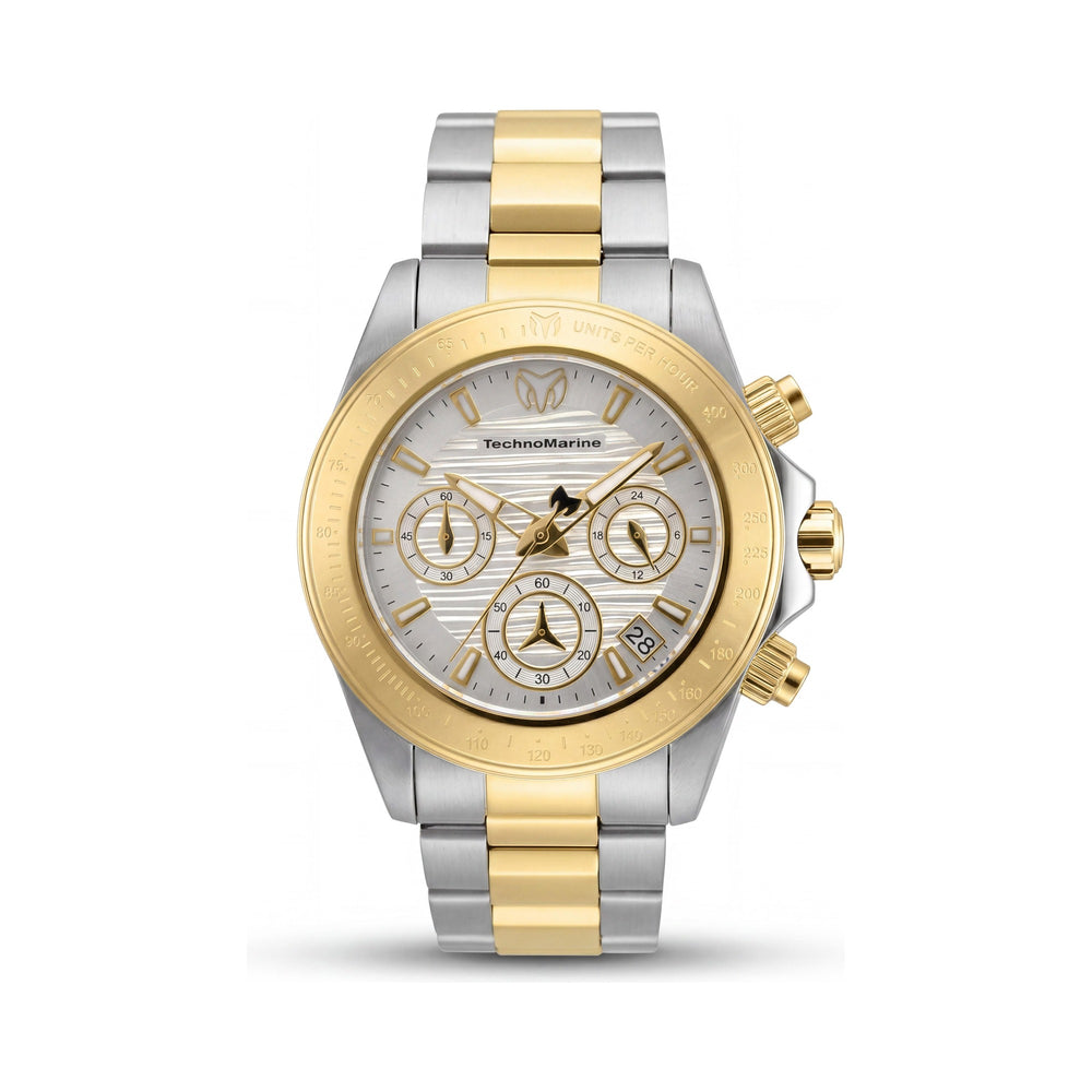 Technomarine Manta TM-219011 Women's 38mm Stainless Steel Silver Dial Two-Tone Chronograph Water Resistant Watch